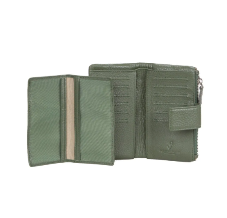 PELLETTERIA VENETA PFV0018 – Portafoglio Donna in Vera Pelle con Porta Carte Rimovibile ROSSO