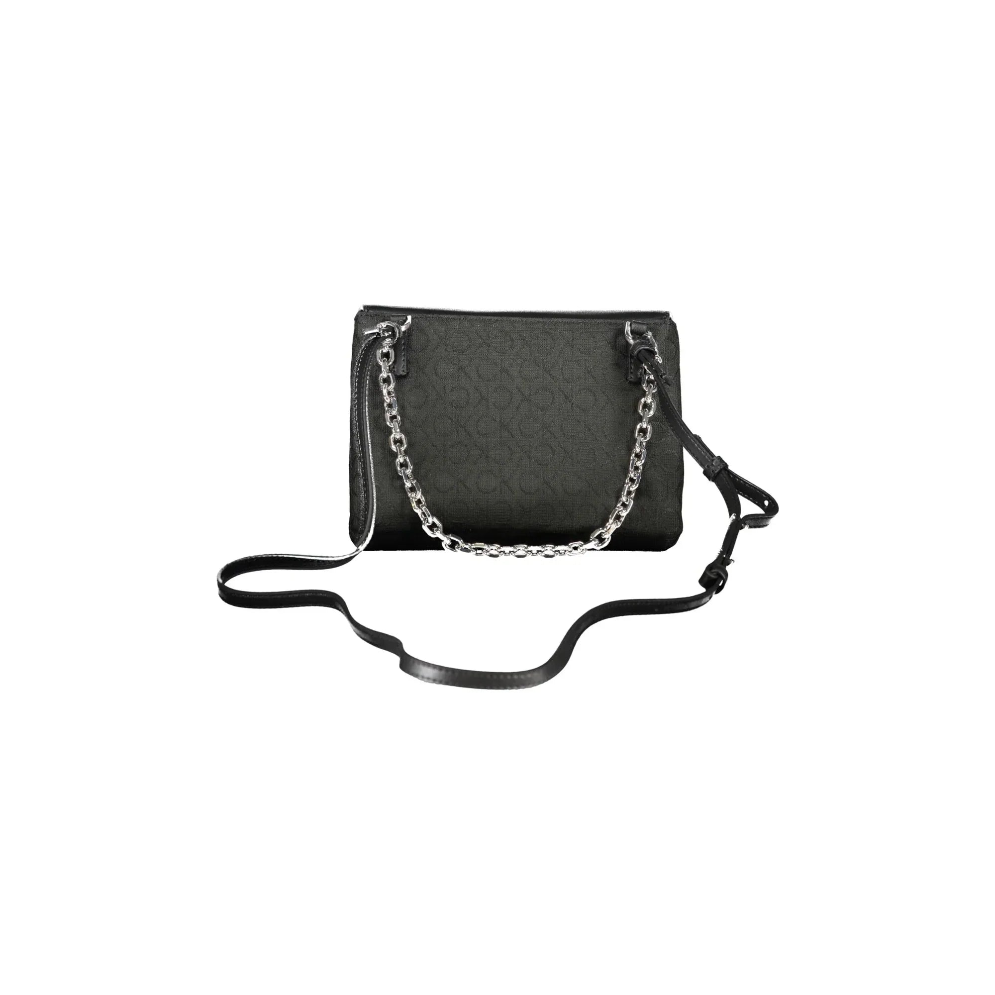 Calvin Klein Borsa Donna Nera con Manico in Catena e Tracolla Removibile