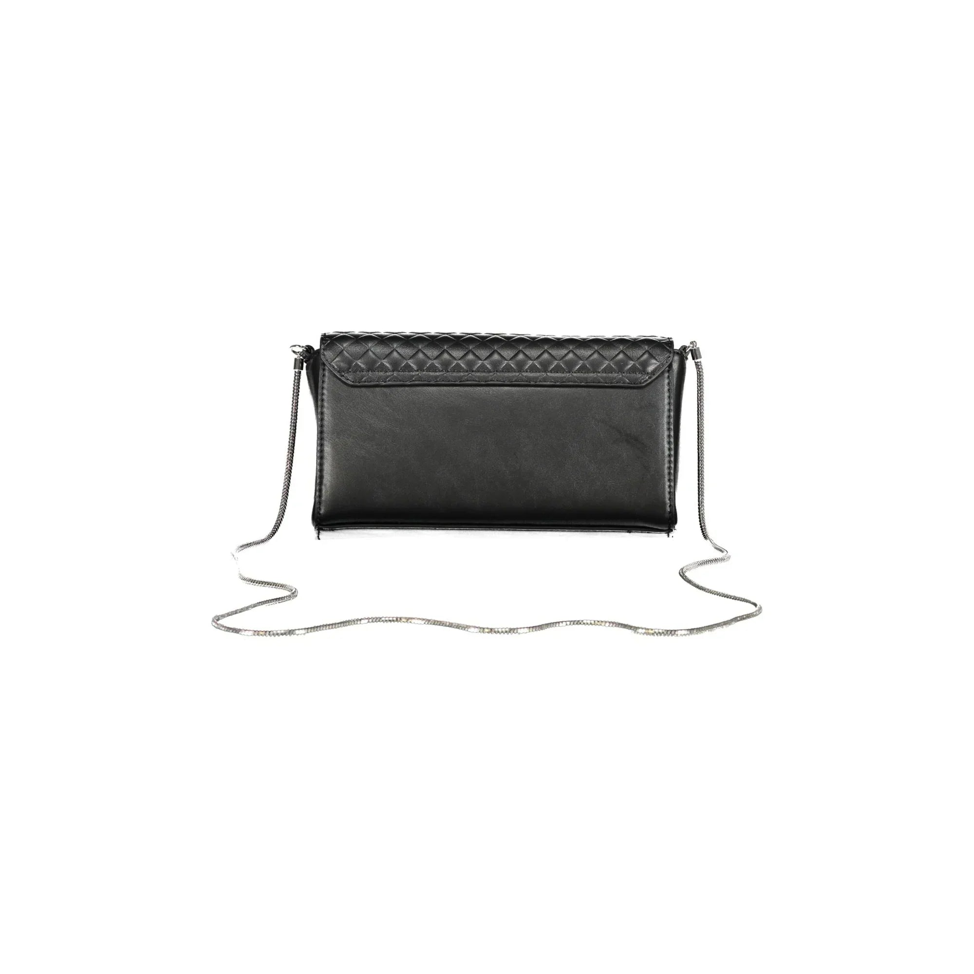 Calvin Klein Borsa Donna Nera a Tracolla con Catena e Dettagli a Contrasto