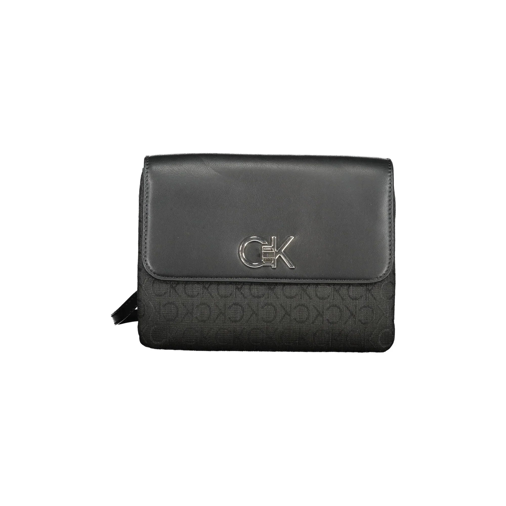 Calvin Klein Borsa Donna Nera con Manico in Catena e Tracolla Removibile