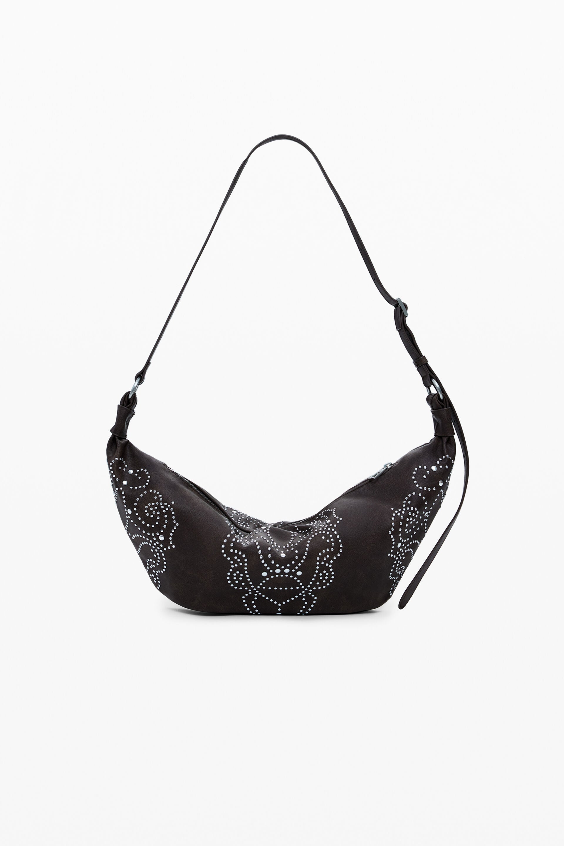 DESIGUAL Borsa Donna a Spalla Marrone, Poker Face Munster