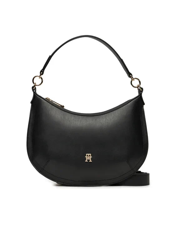 Tommy Hilfiger Borsa Donna Nera con Tracolla Regolabile e Manico Removibile
