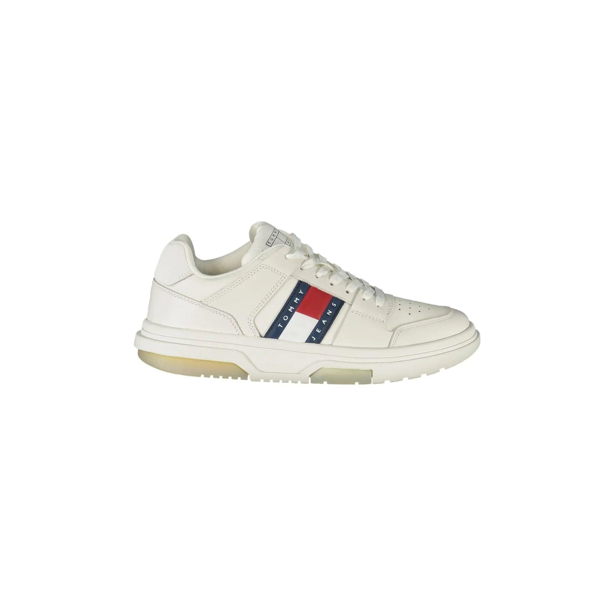 TOMMY HILFIGER Scarpe Sneakers Donna Bianche con Dettagli a Contrasto