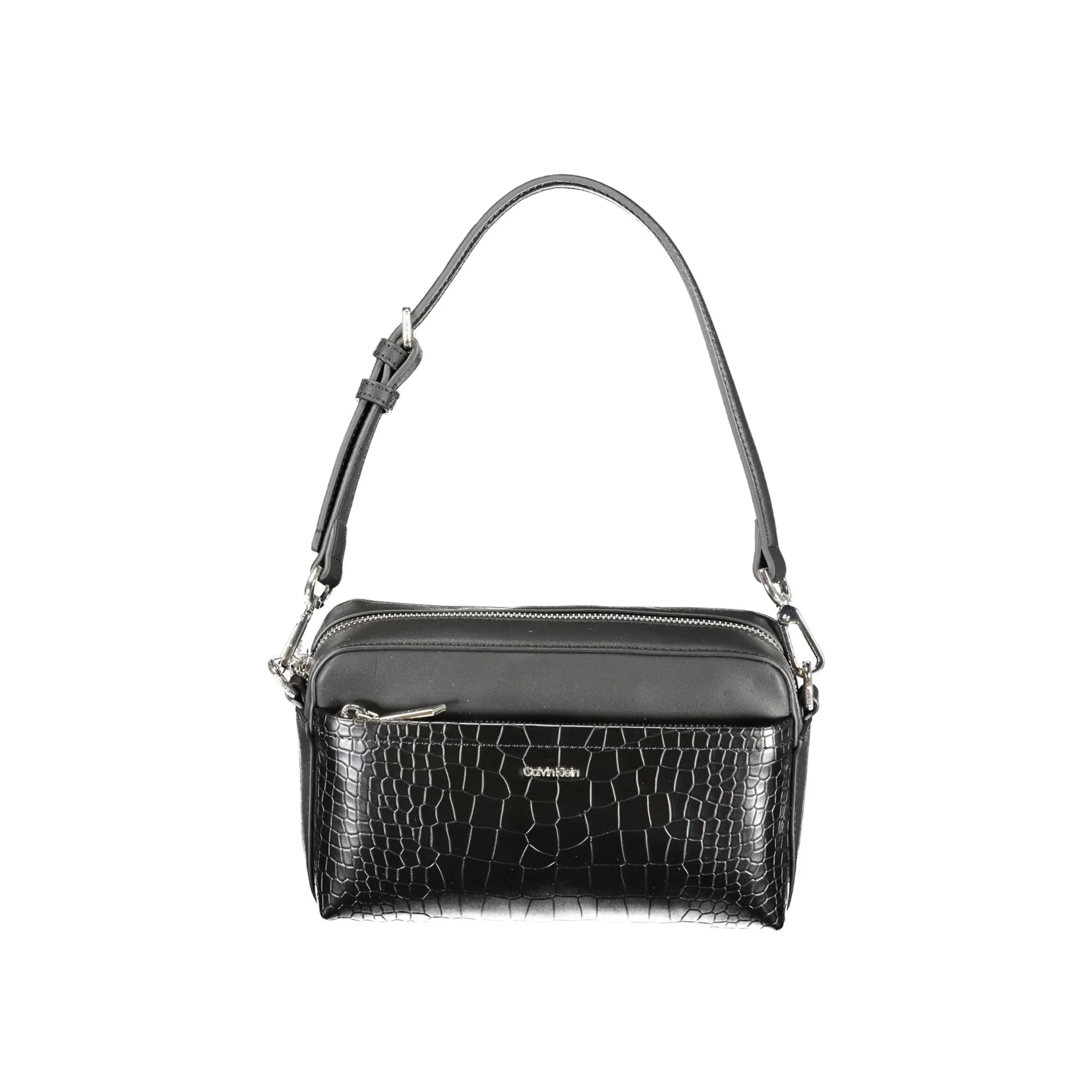 CALVIN KLEIN Borsa Donna Nera a Spalla con Tracolla Removibile e Dettagli Eleganti