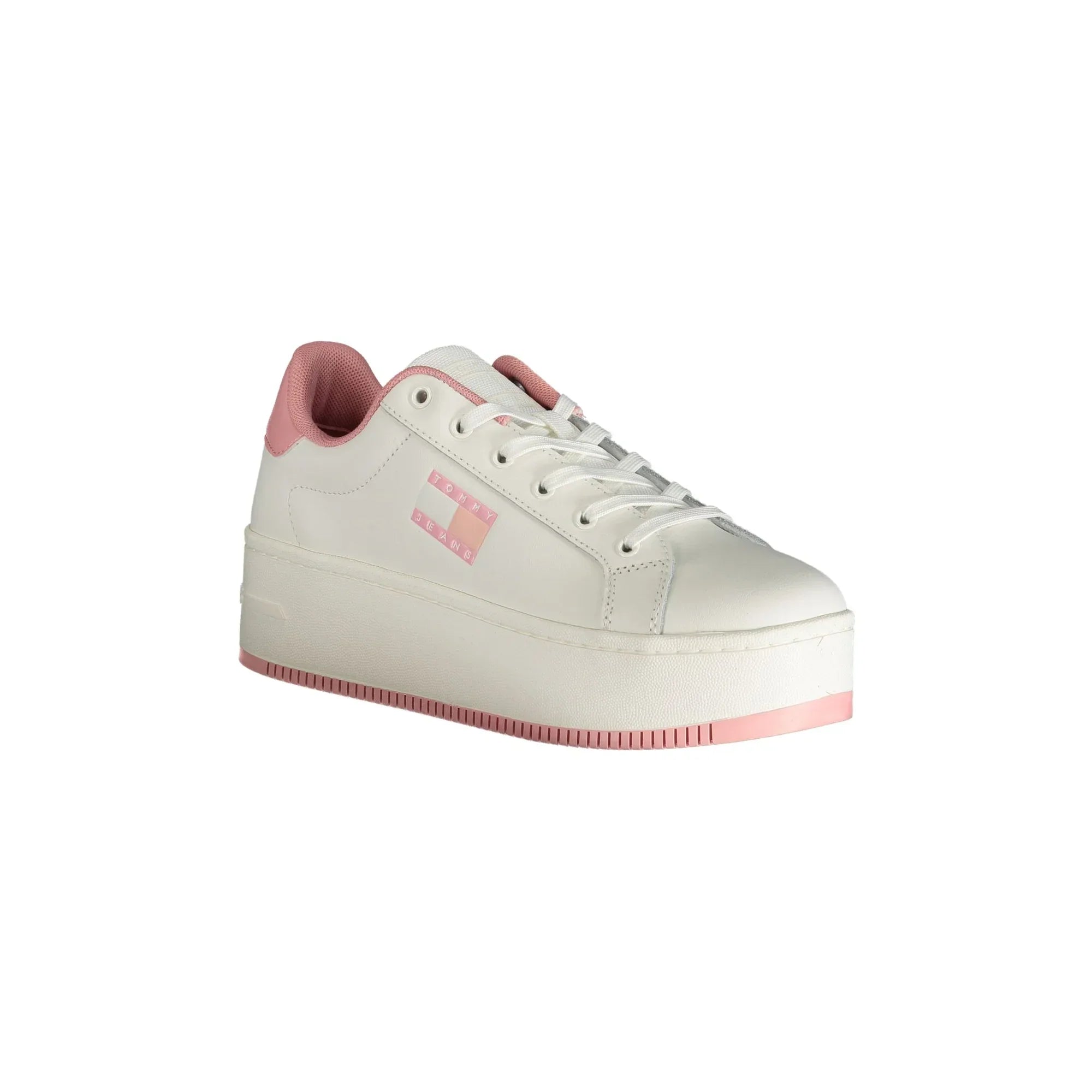 TOMMY HILFIGER Scarpe Sneakers Donna Rosa con Zeppa 5 cm