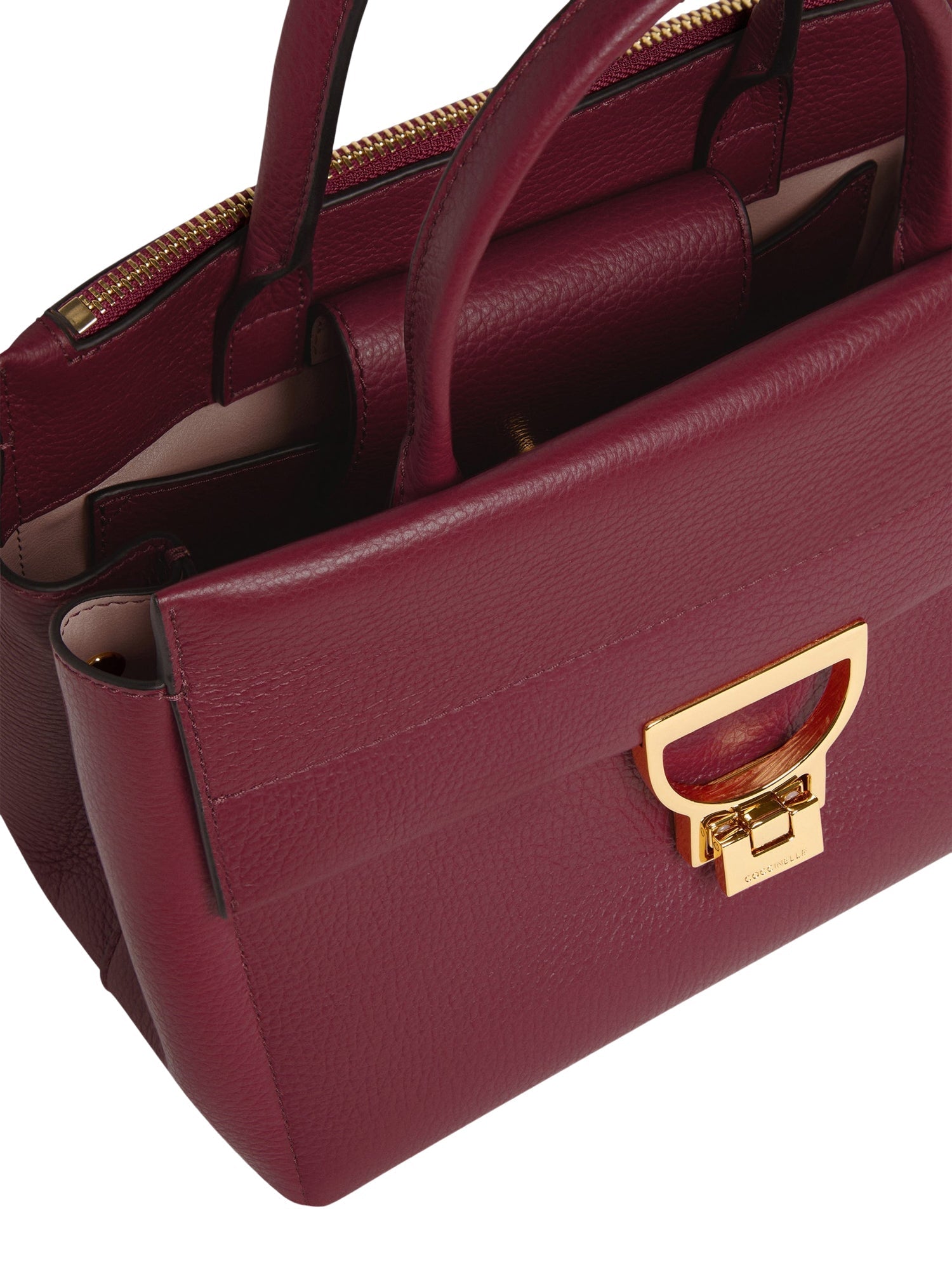 COCCINELLE Borsa Donna a Mano con Tracolla Viola, In Vera Pelle, Arlettis Medium