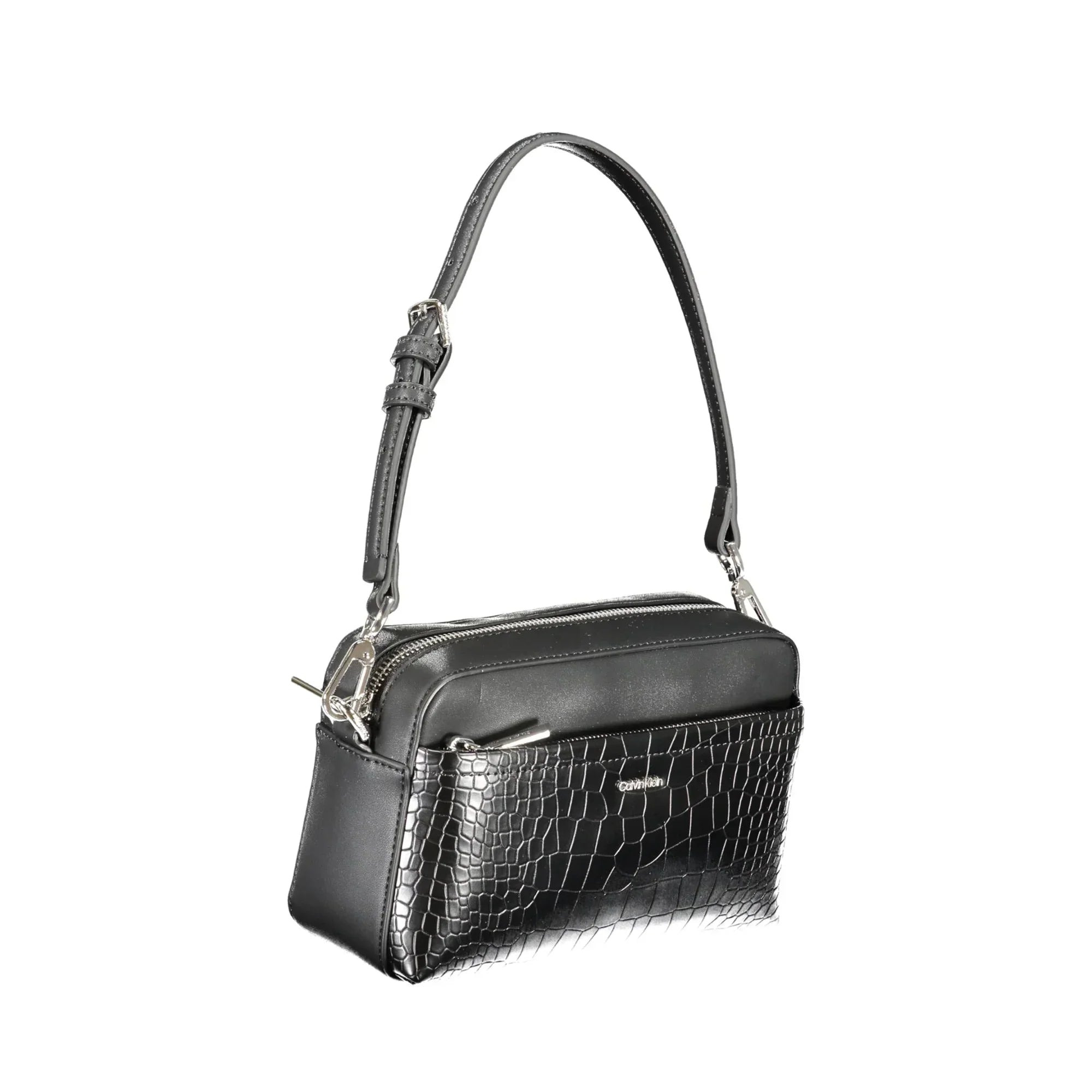 CALVIN KLEIN Borsa Donna Nera a Spalla con Tracolla Removibile e Dettagli Eleganti