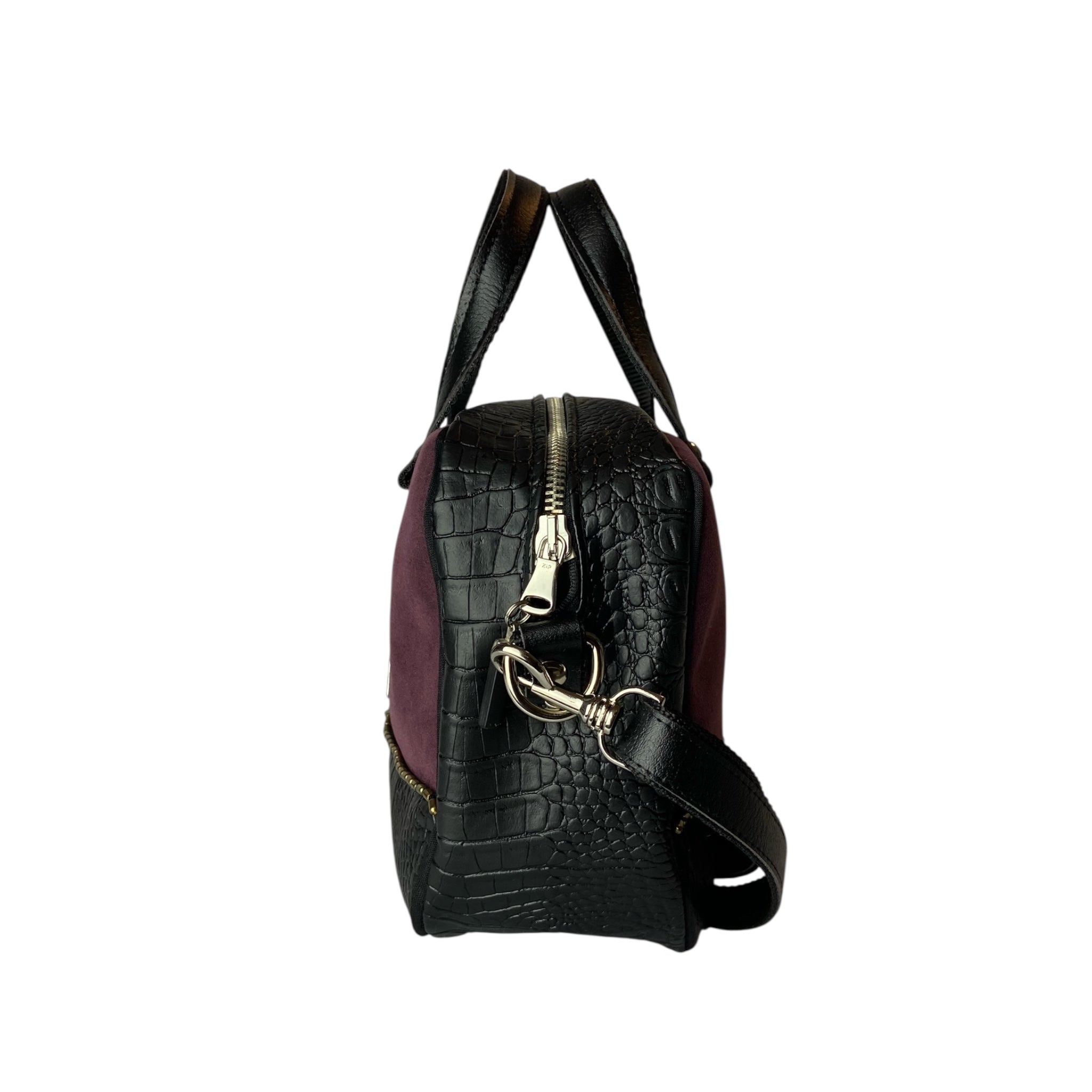 Camera Bag Noir & Bordeaux - Borsa donna a mano e tracolla