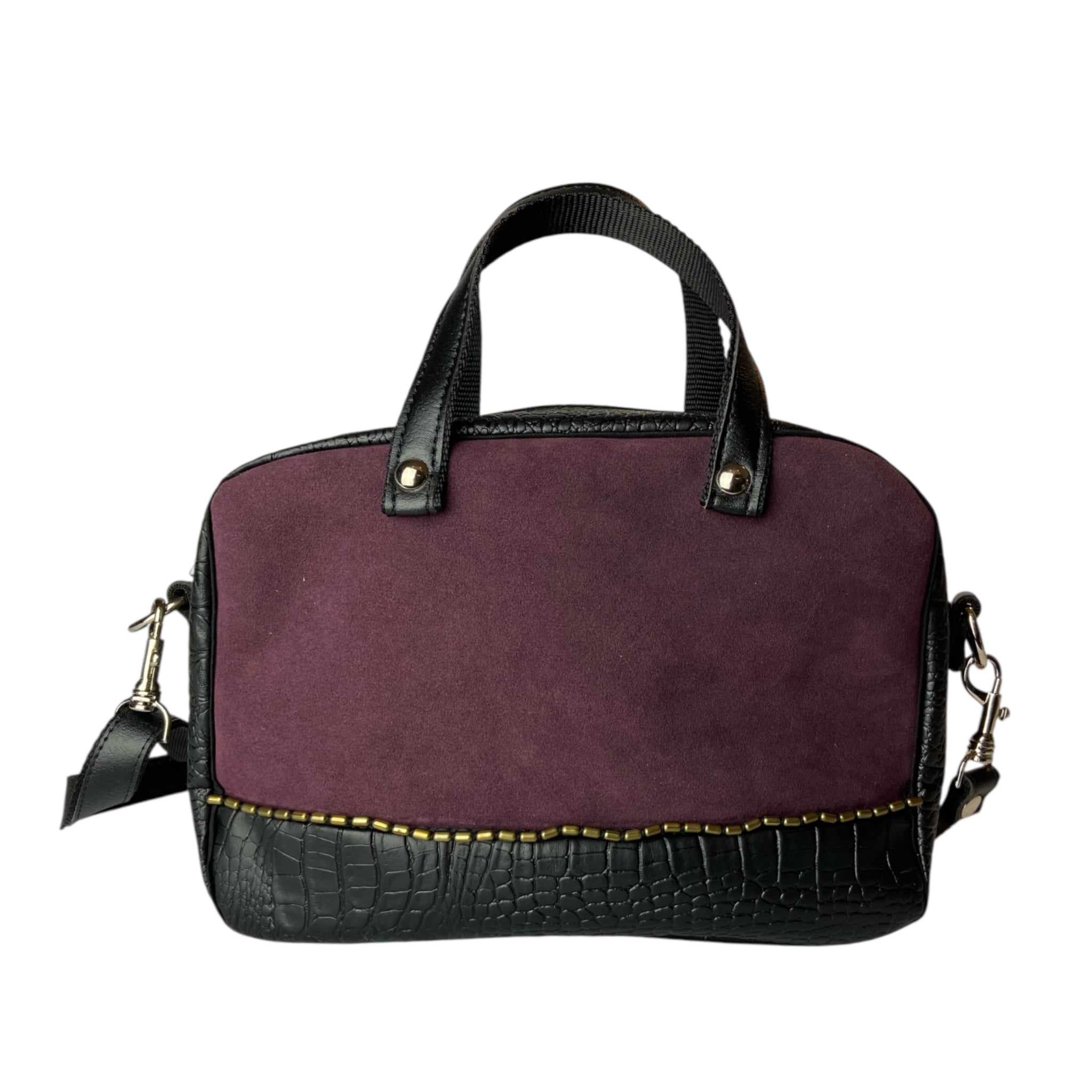Camera Bag Noir & Bordeaux - Borsa donna a mano e tracolla