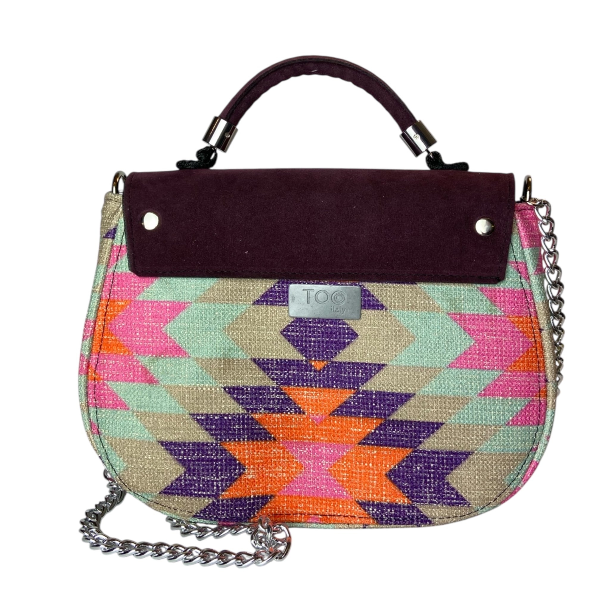Everyday Geometrica Bordeaux - Borsa donna a mano e tracolla