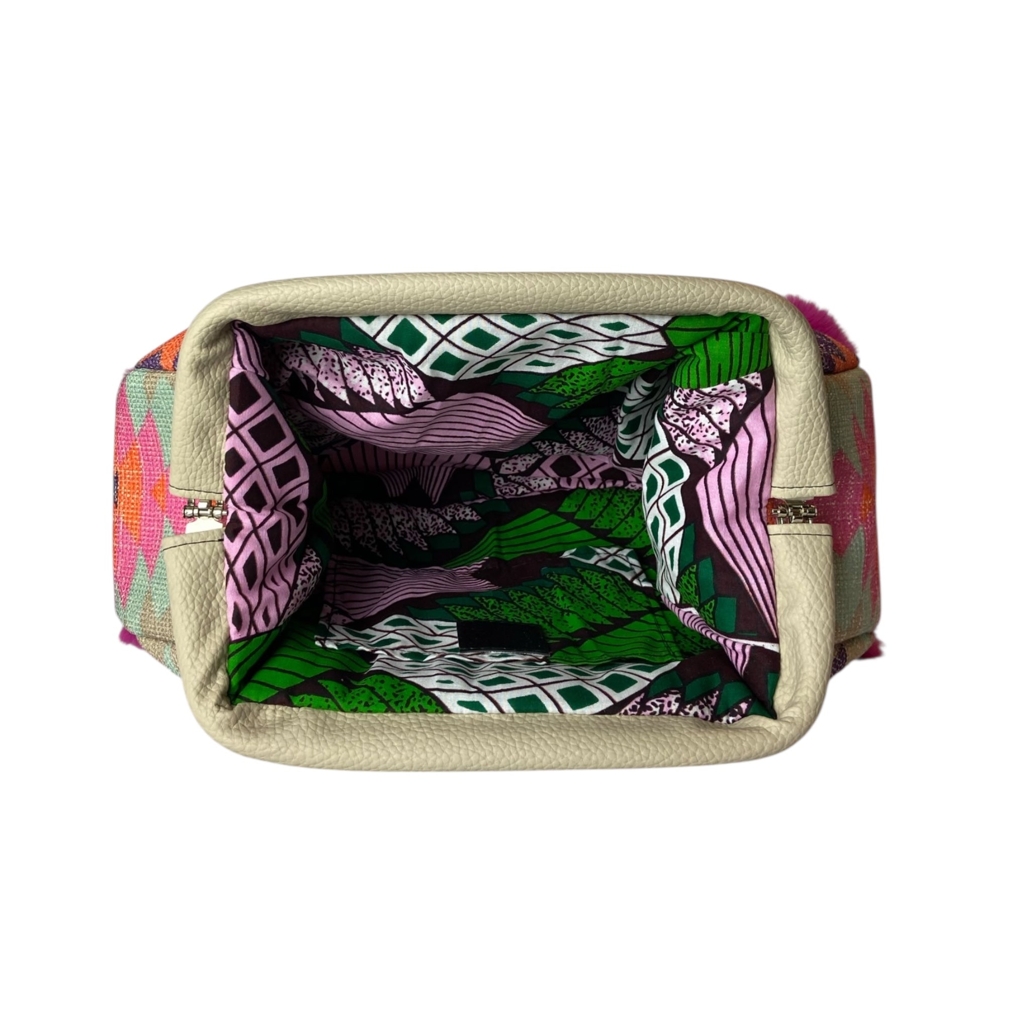 Fluffy Geometrica Fucsia - Pouch donna