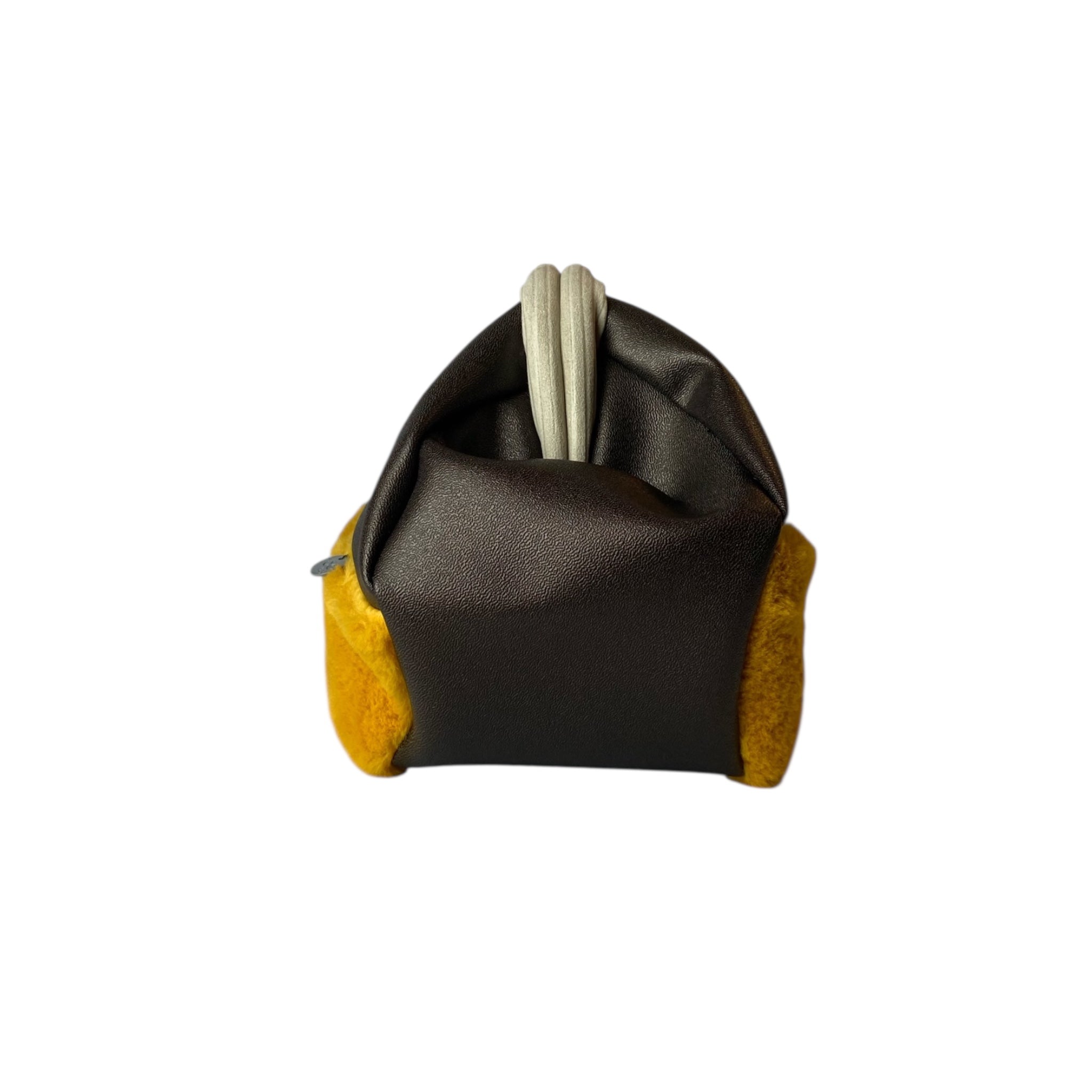 Fluffy Brown Mustard - Pouch donna