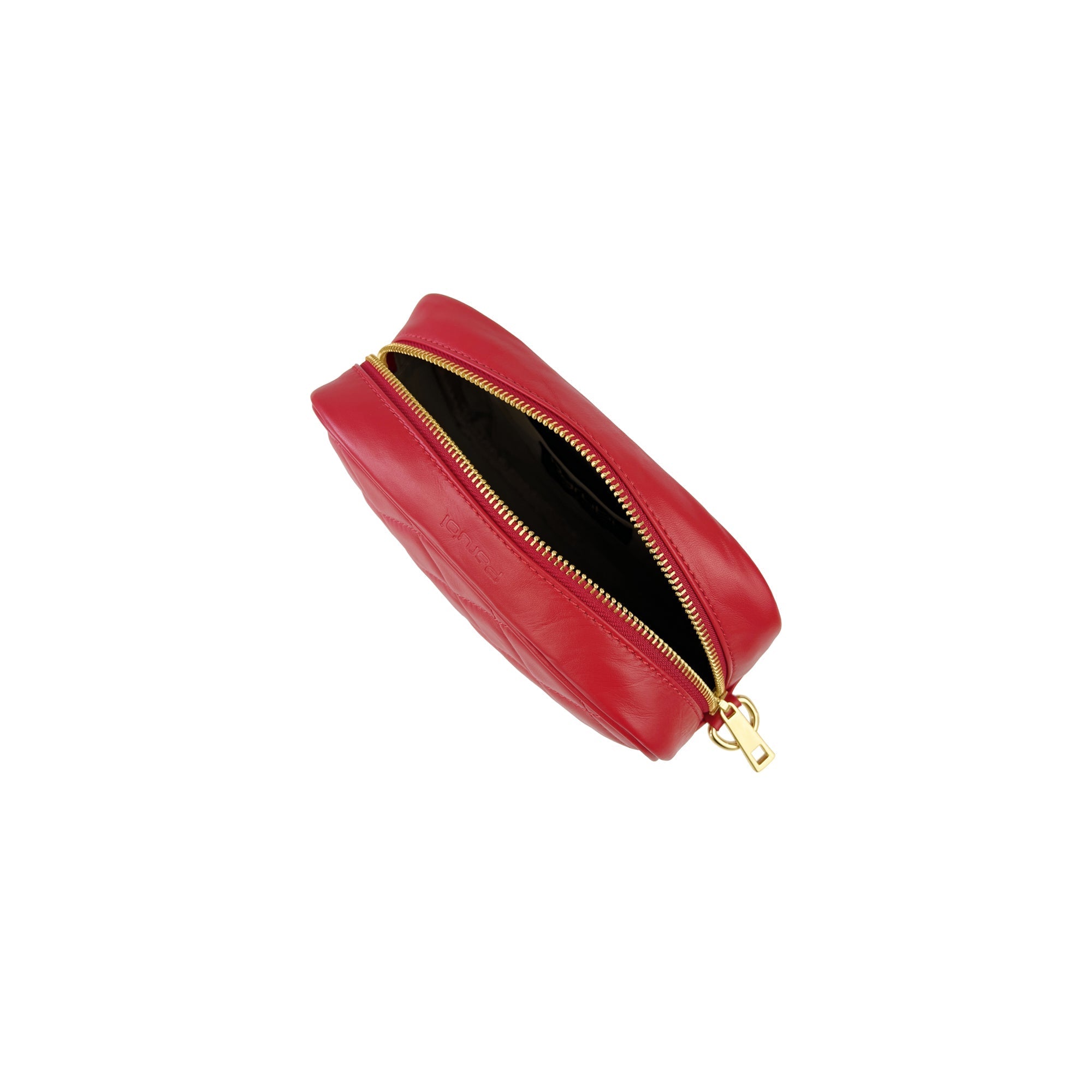 Borsa Donna a Tracolla Trapuntata Rossa, In Vera Pelle, Made in Italy, Nora