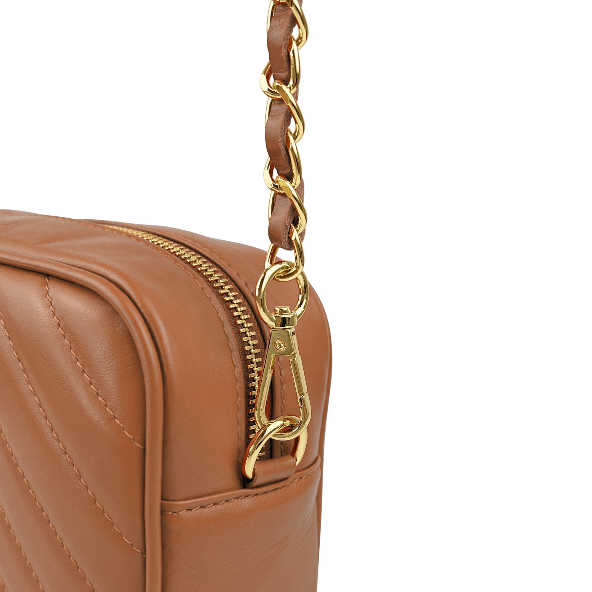 Borsa Donna a Tracolla, In Vera Pelle Trapuntata, Made in Italy, Modello Lola