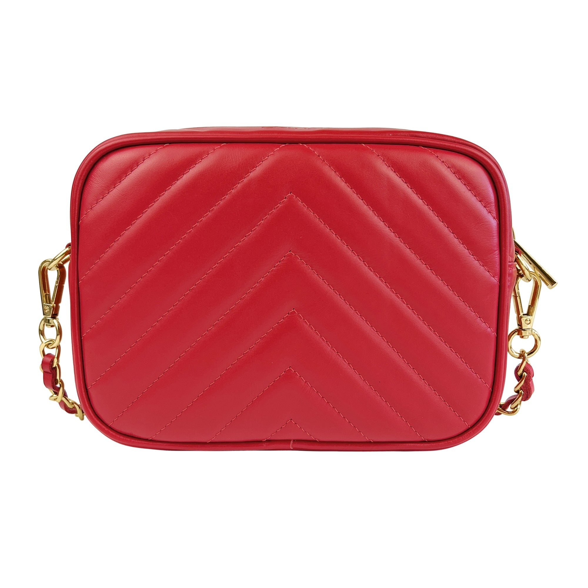 Borsa Donna a Tracolla, In Vera Pelle Trapuntata, Made in Italy, Modello Lola