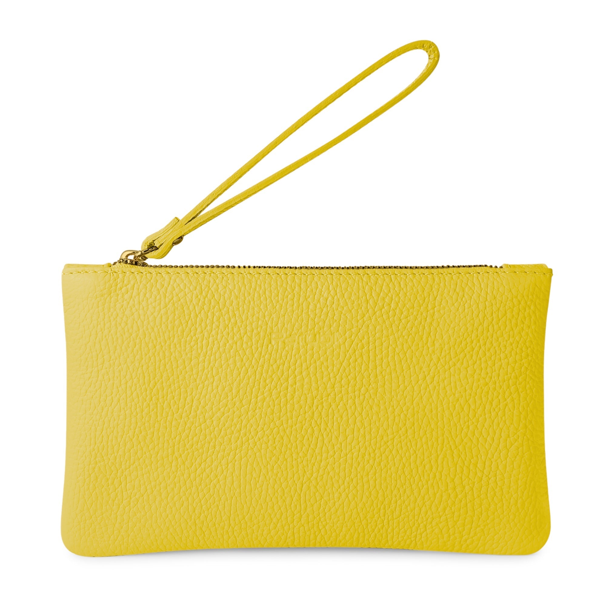 Pochette Donna a Mano, In Vera Pelle, Made in Italy, Modello Aura