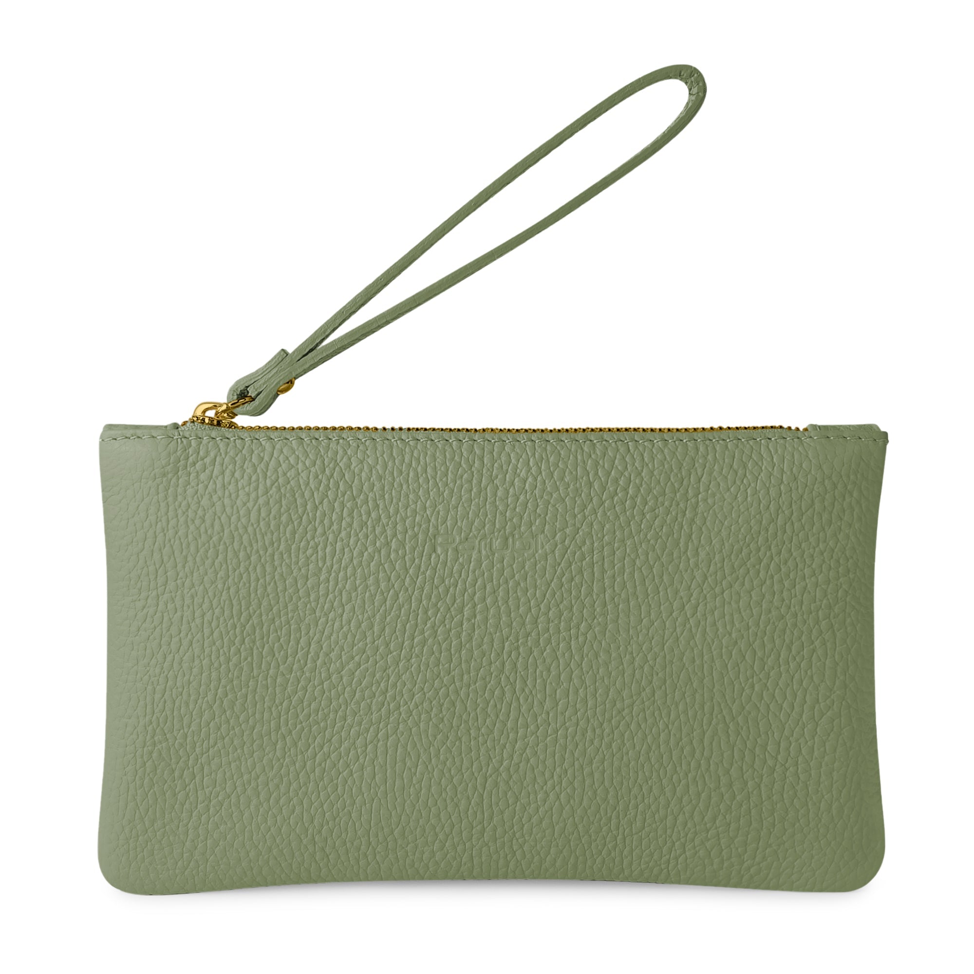 Pochette Donna a Mano, In Vera Pelle, Made in Italy, Modello Aura