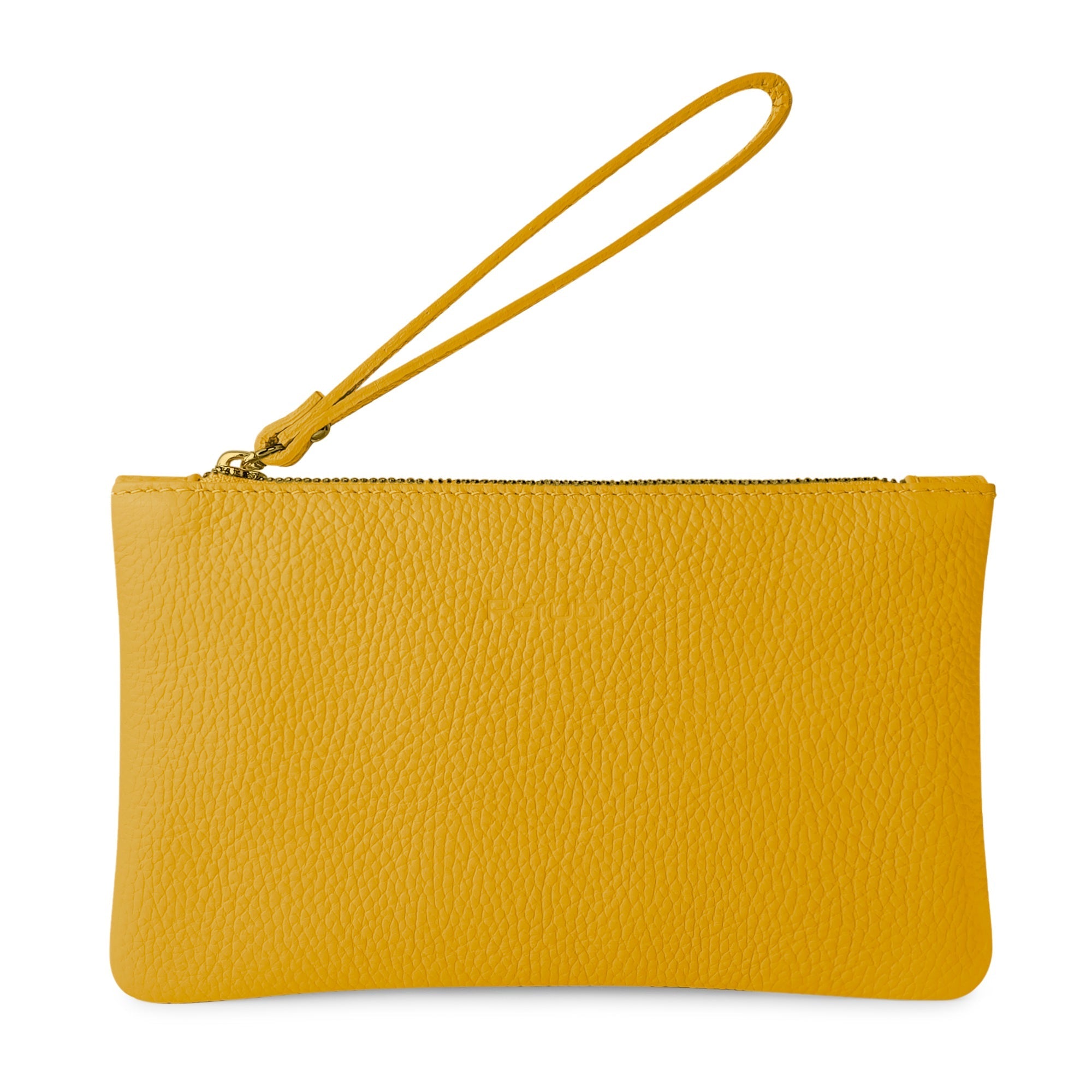 Pochette Donna a Mano, In Vera Pelle, Made in Italy, Modello Aura
