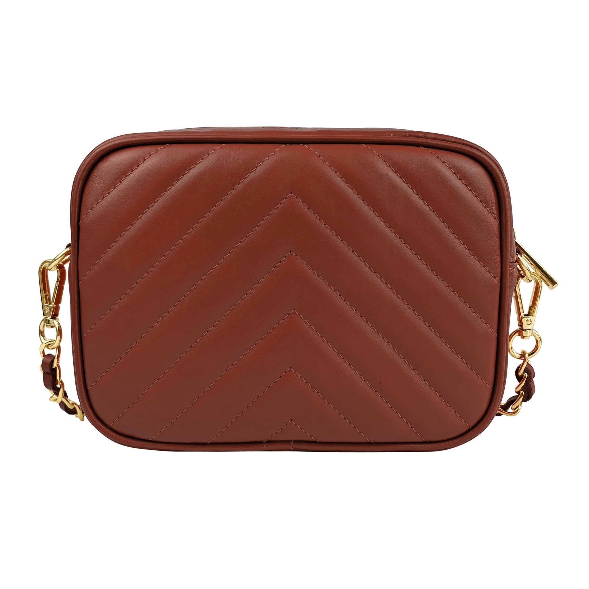 Borsa Donna a Tracolla, In Vera Pelle Trapuntata, Made in Italy, Modello Lola