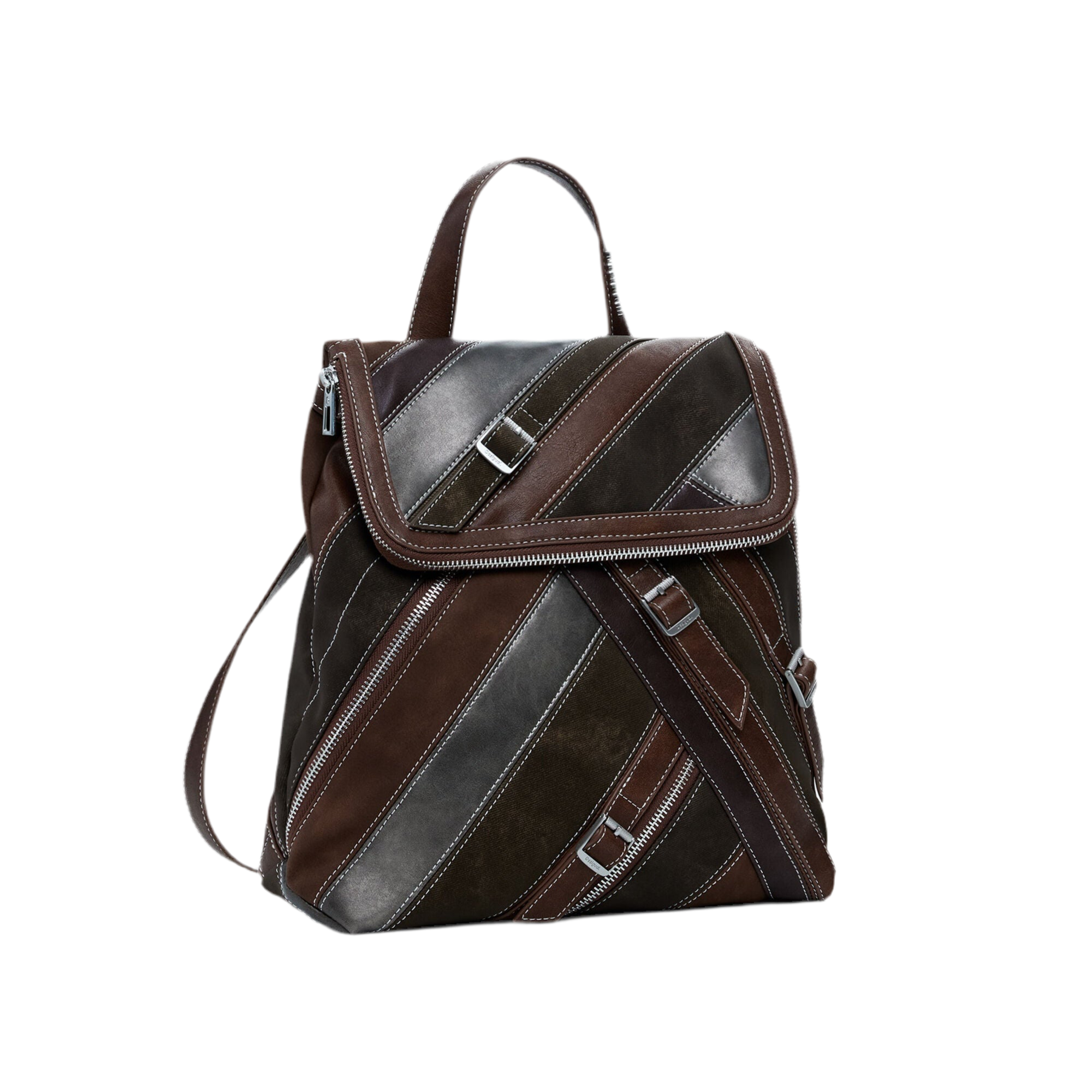 DESIGUAL Zaino Donna Marrone Fibonacci Hampton Mini