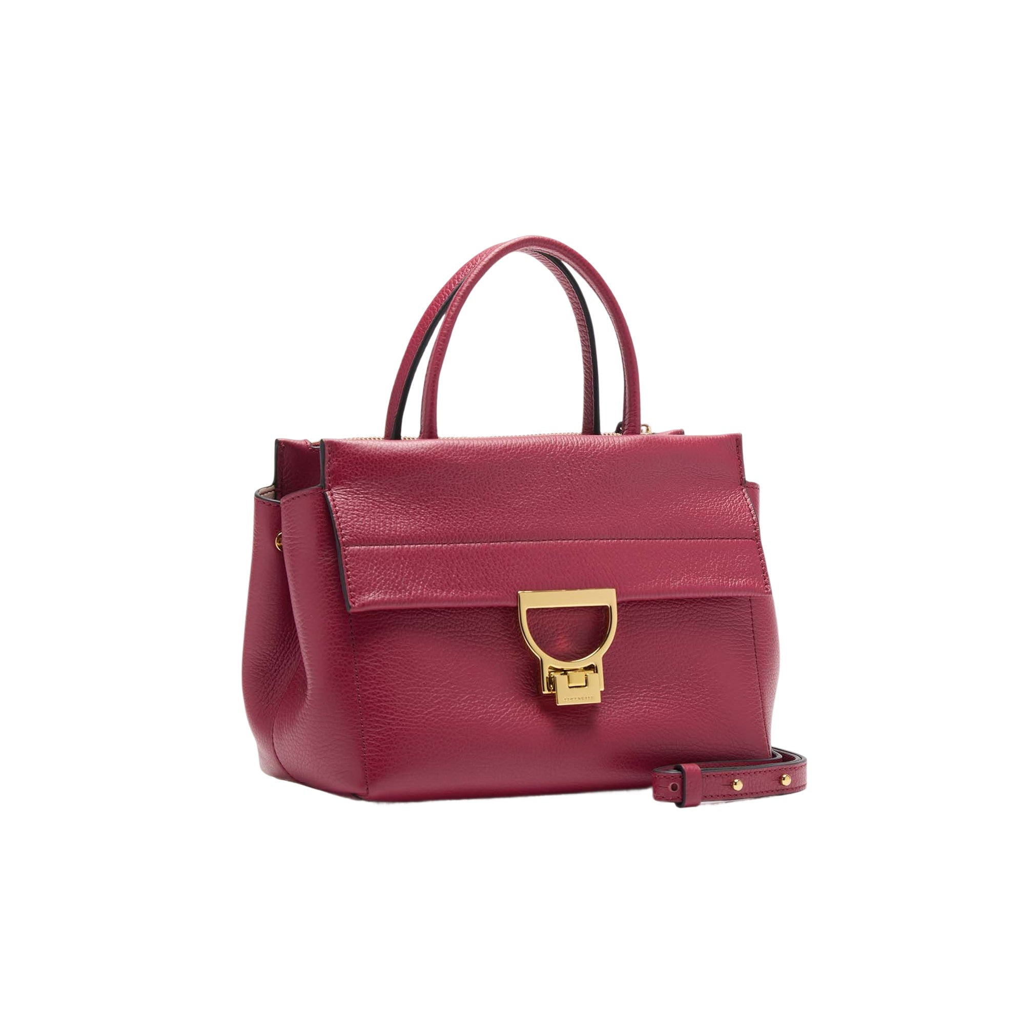 COCCINELLE Borsa Donna a Mano con Tracolla Rossa, In Vera Pelle,Arlettis Medium