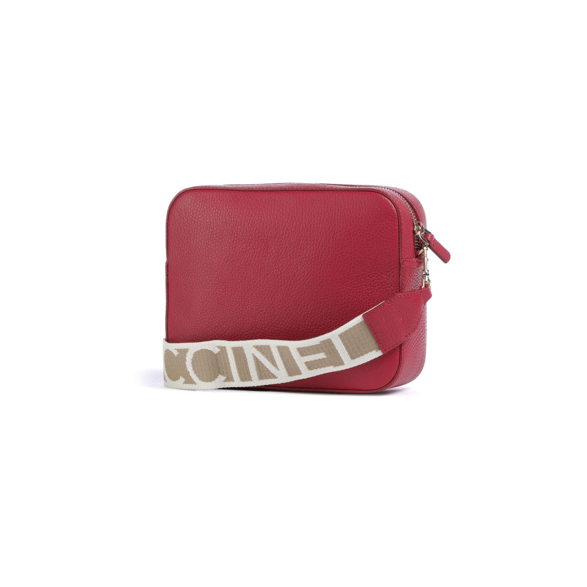 COCCINELLE Borsa Donna a Tracolla Rossa, In Vera Pelle, Tebe Large