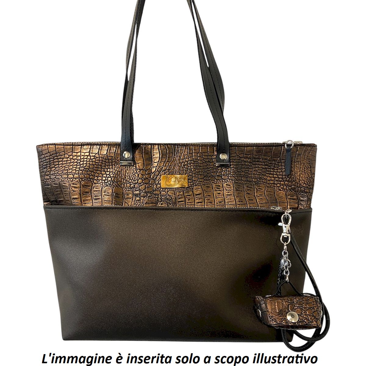 Micro bag bordeaux - micro borsa Portachiavi Charm in PVC