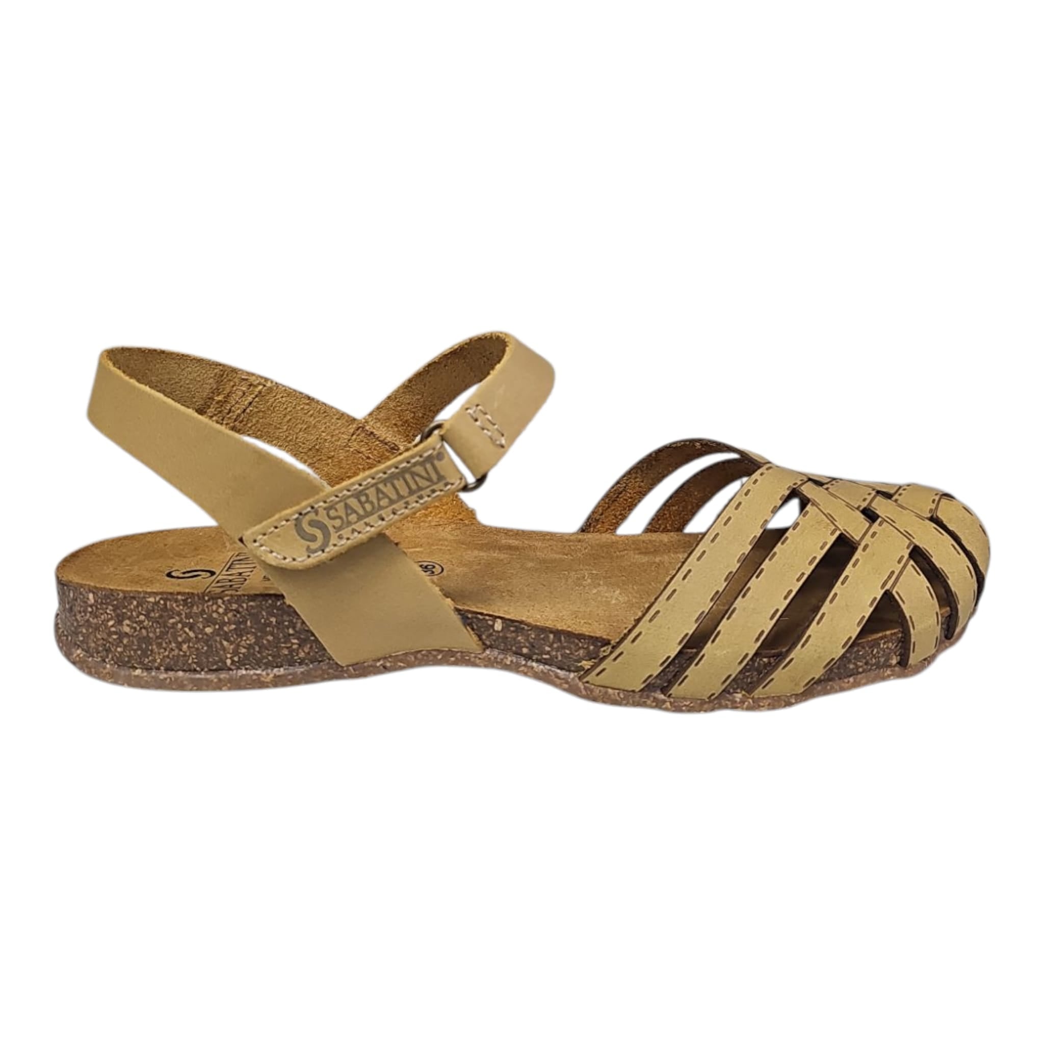 Sandali Sabatini donna in pelle Memory Foam – Strap, punta traforata