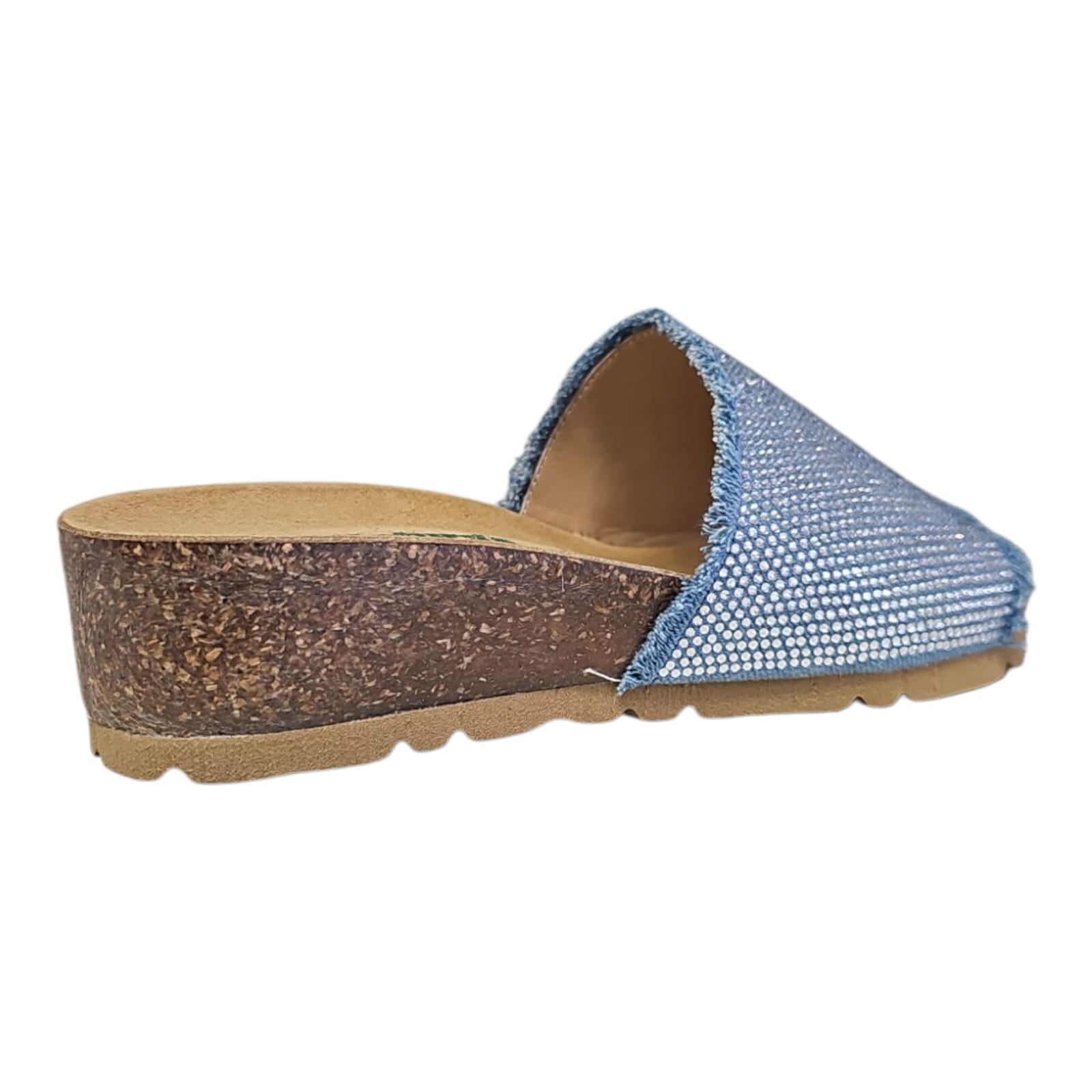 BioNatura sandalo scalzato donna 12FAIRY blu e strass