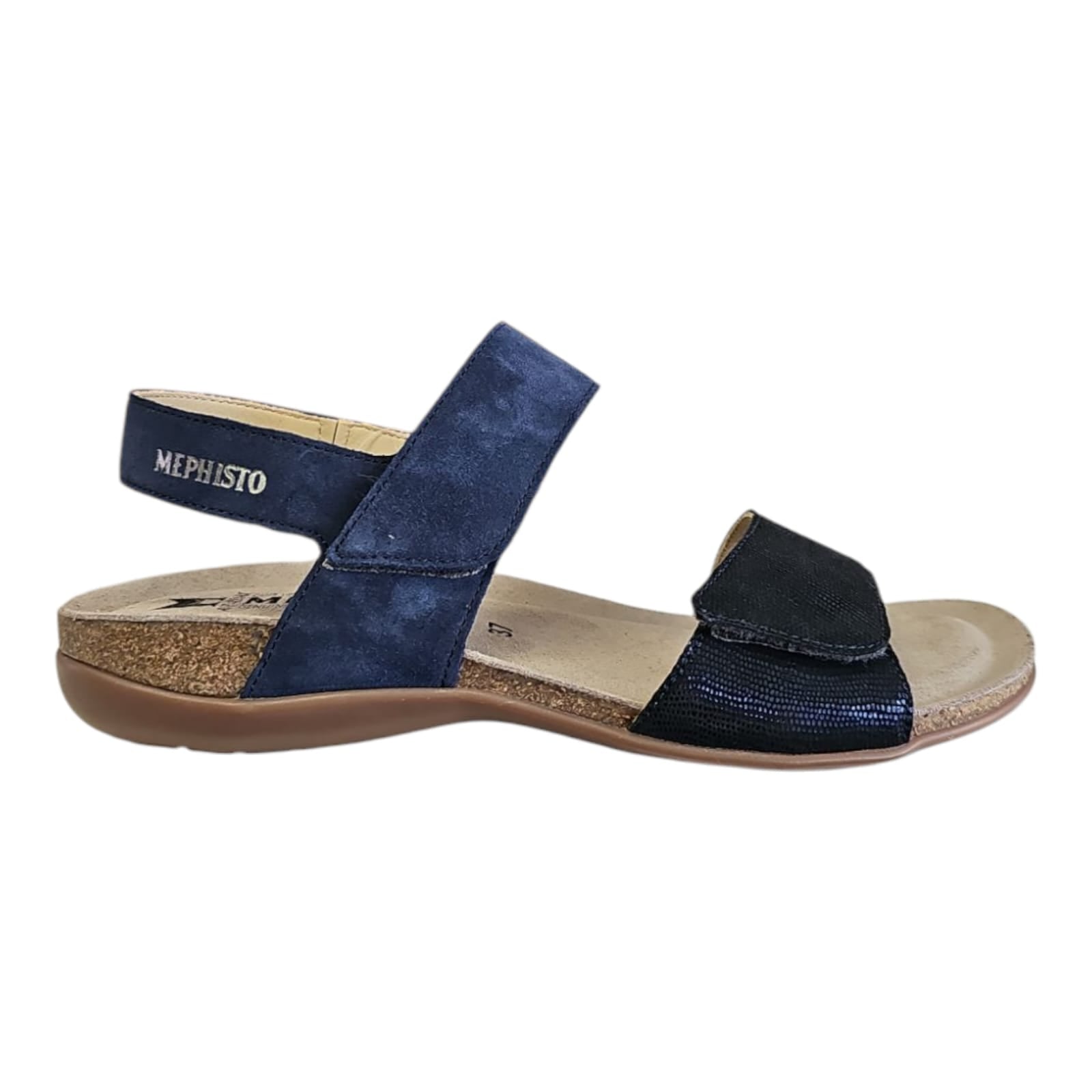 Mephisto Sandalo AGAVE Donna – Pelle Scamosciata, Tacco Piatto, Ultra Leggero