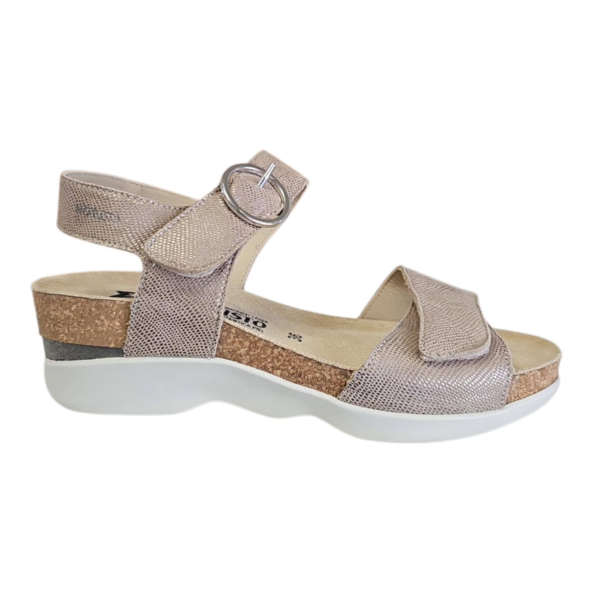 Mephisto Oriana Sandalo Donna – Doppio Strappo, Zeppa Sughero, Ultra Leggero