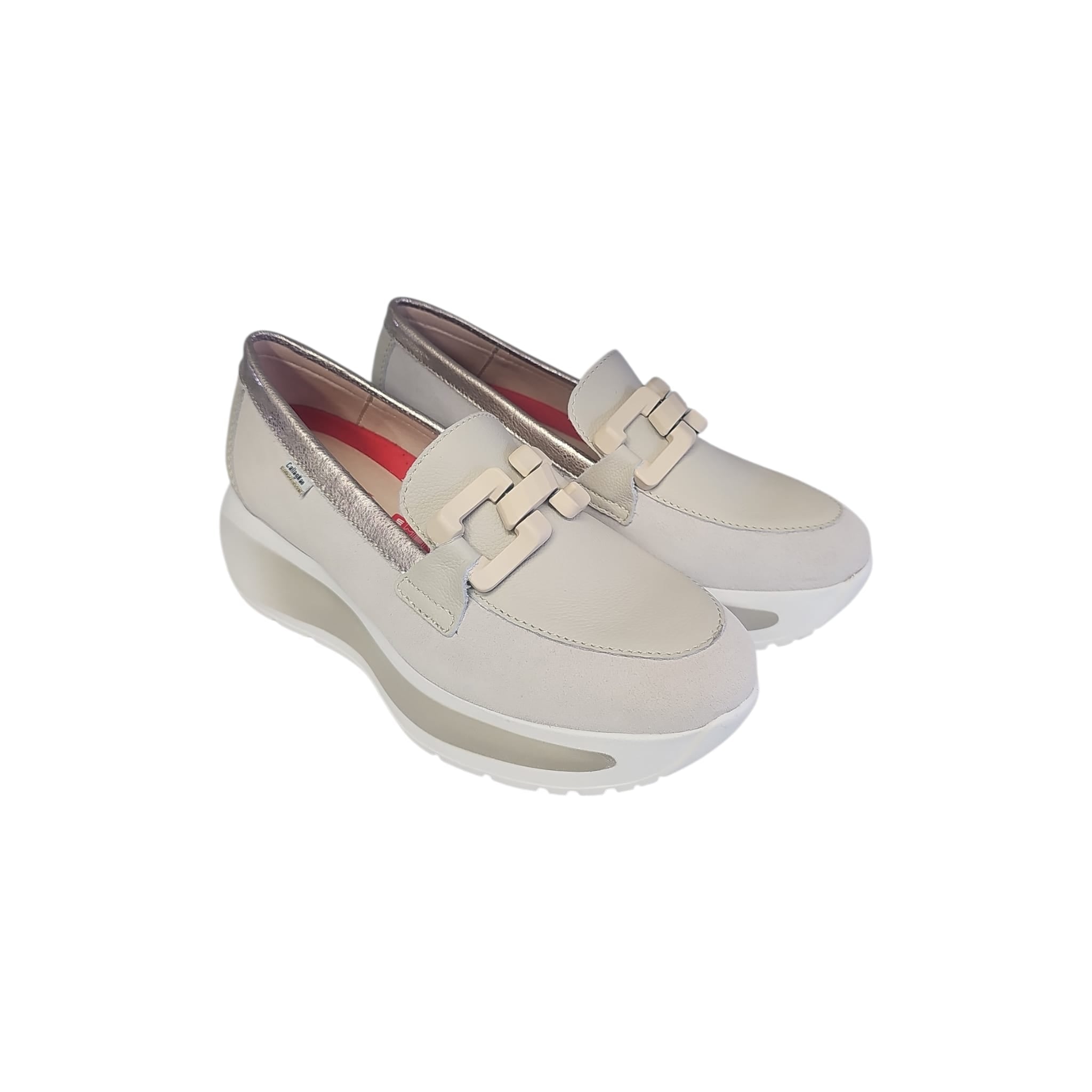 Mocassino Donna con Zeppa Callaghan in Nabuk