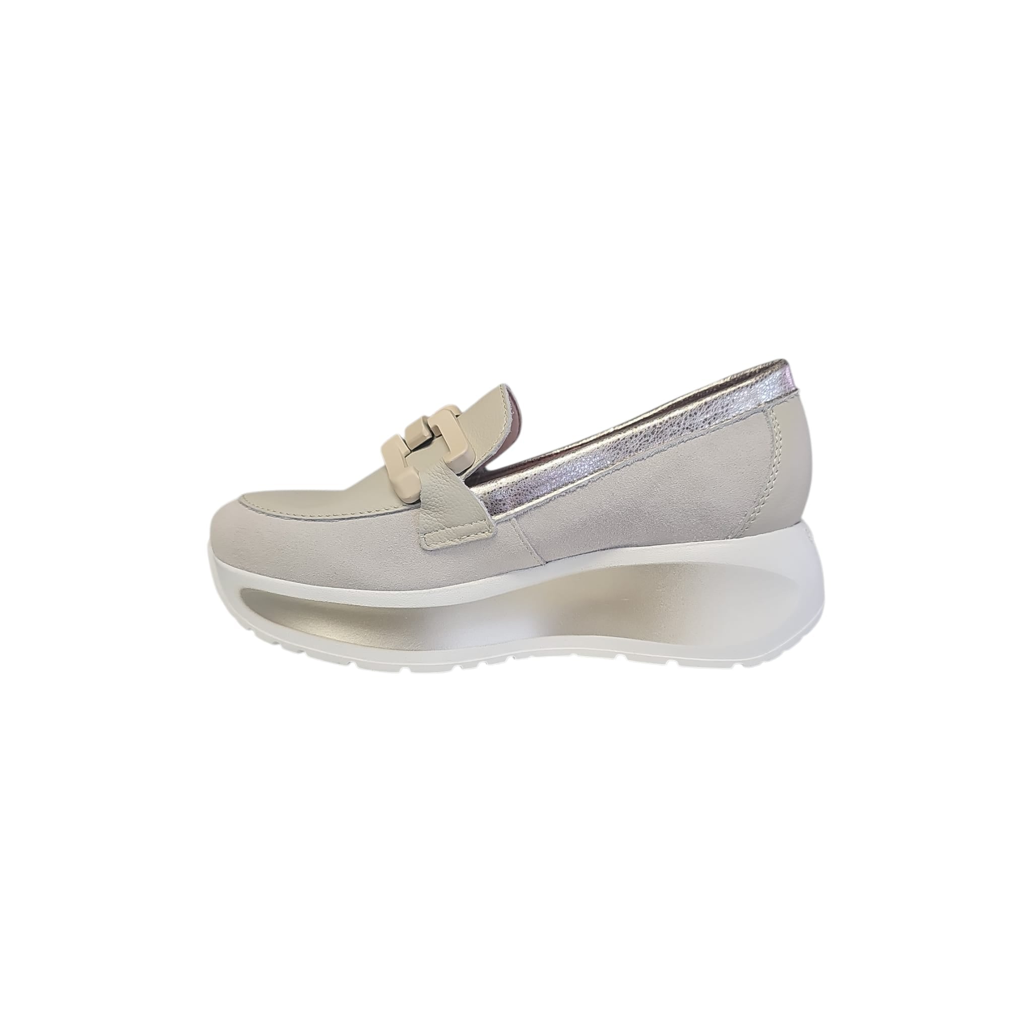 Mocassino Donna con Zeppa Callaghan in Nabuk
