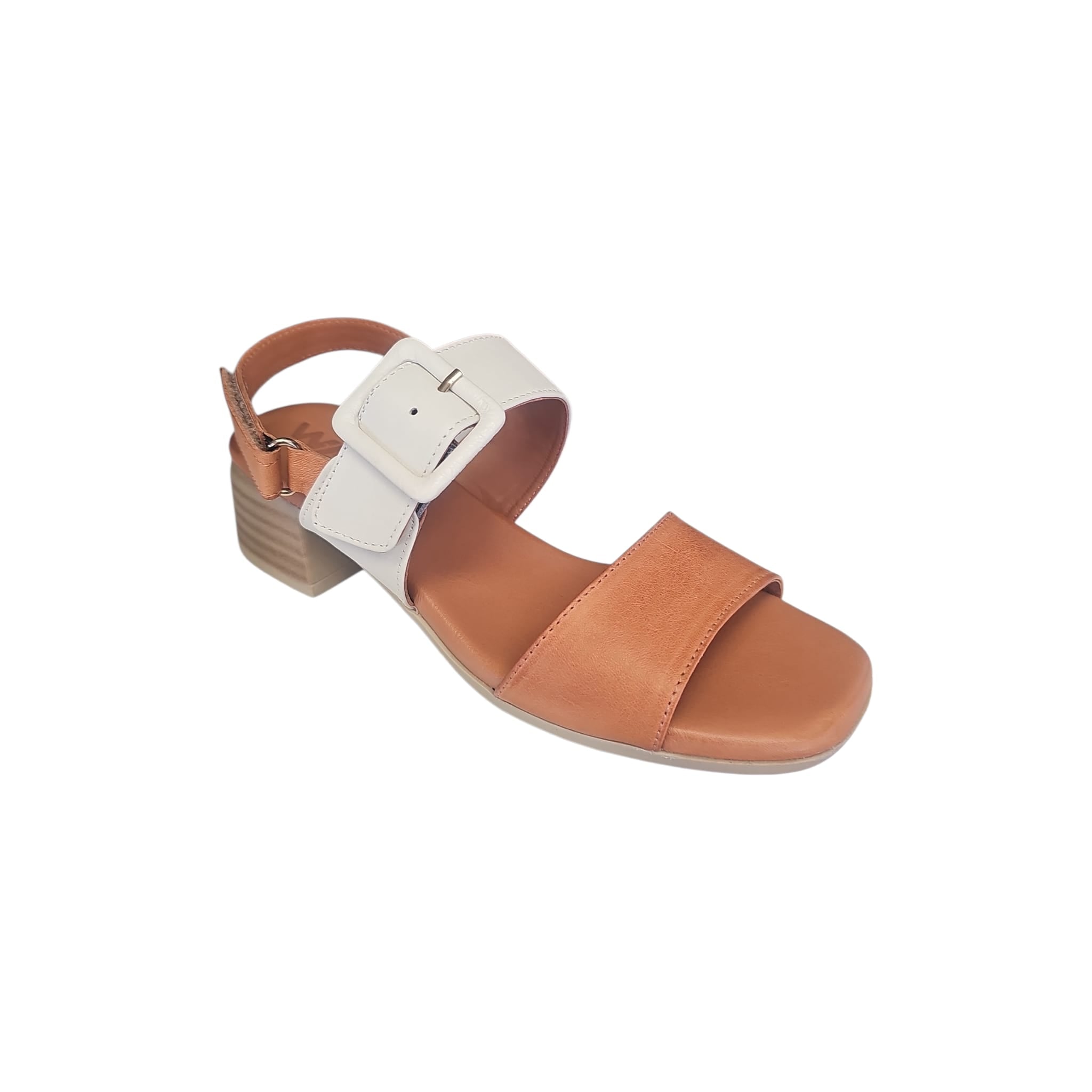 Sandalo Melluso Donna Bimix Coconut Velcro Tacco 4cm Memory Foam