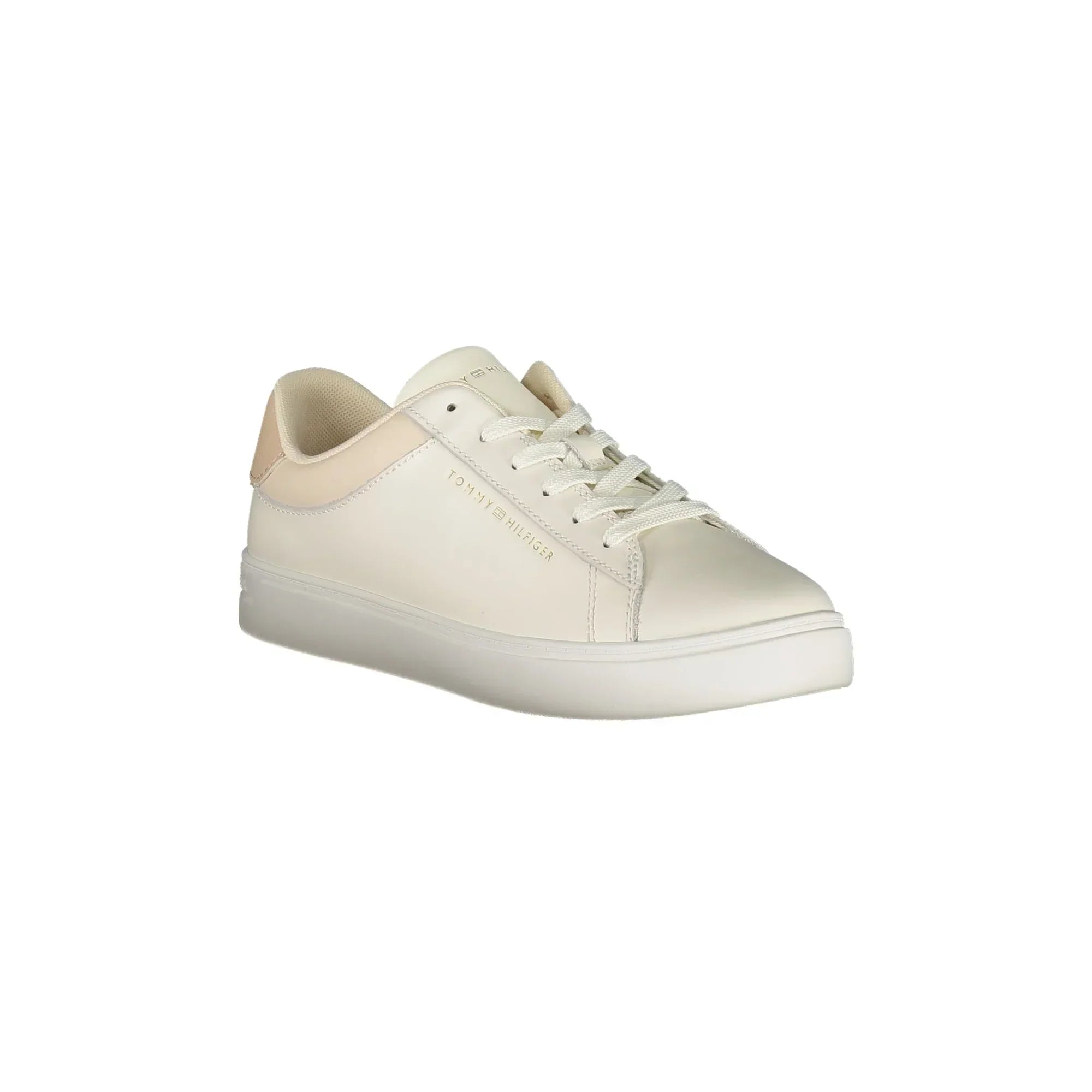 TOMMY HILFIGER Scarpe Sneakers Donna Beige con Dettagli a Contrasto e Plantare Removibile