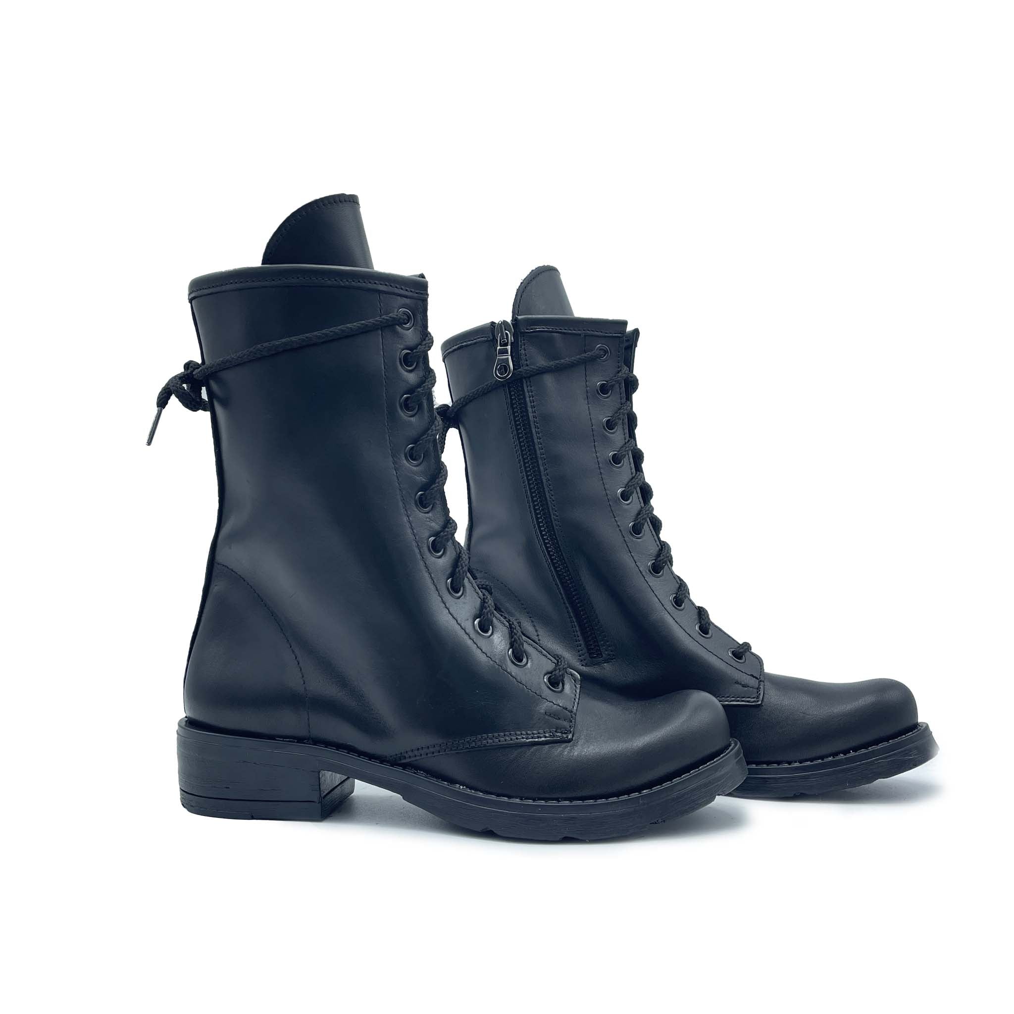 Anfibio TATA in Vera Pelle Nero