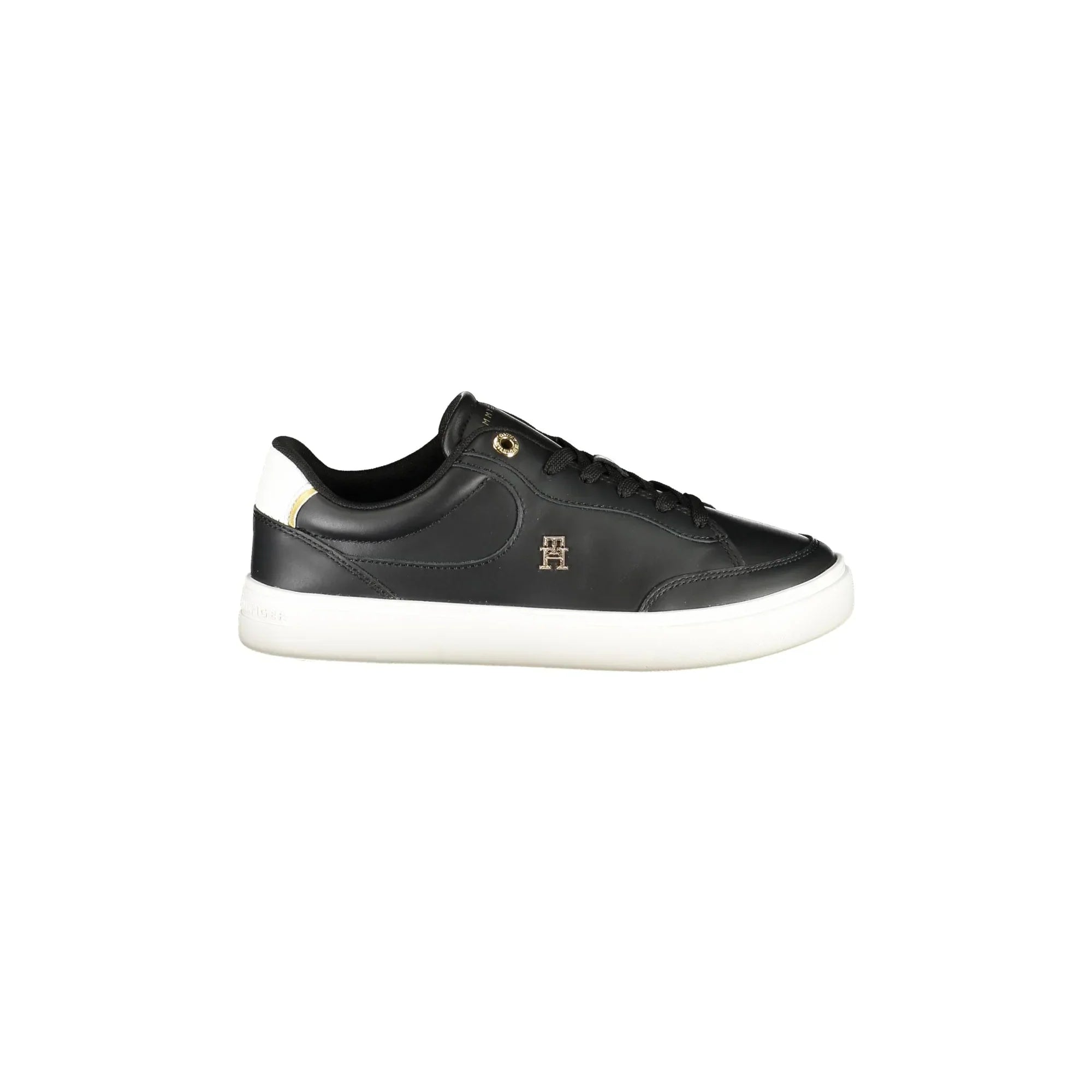 TOMMY HILFIGER Scarpe Sneakers Donna Nere con Plantare Removibile e Logo