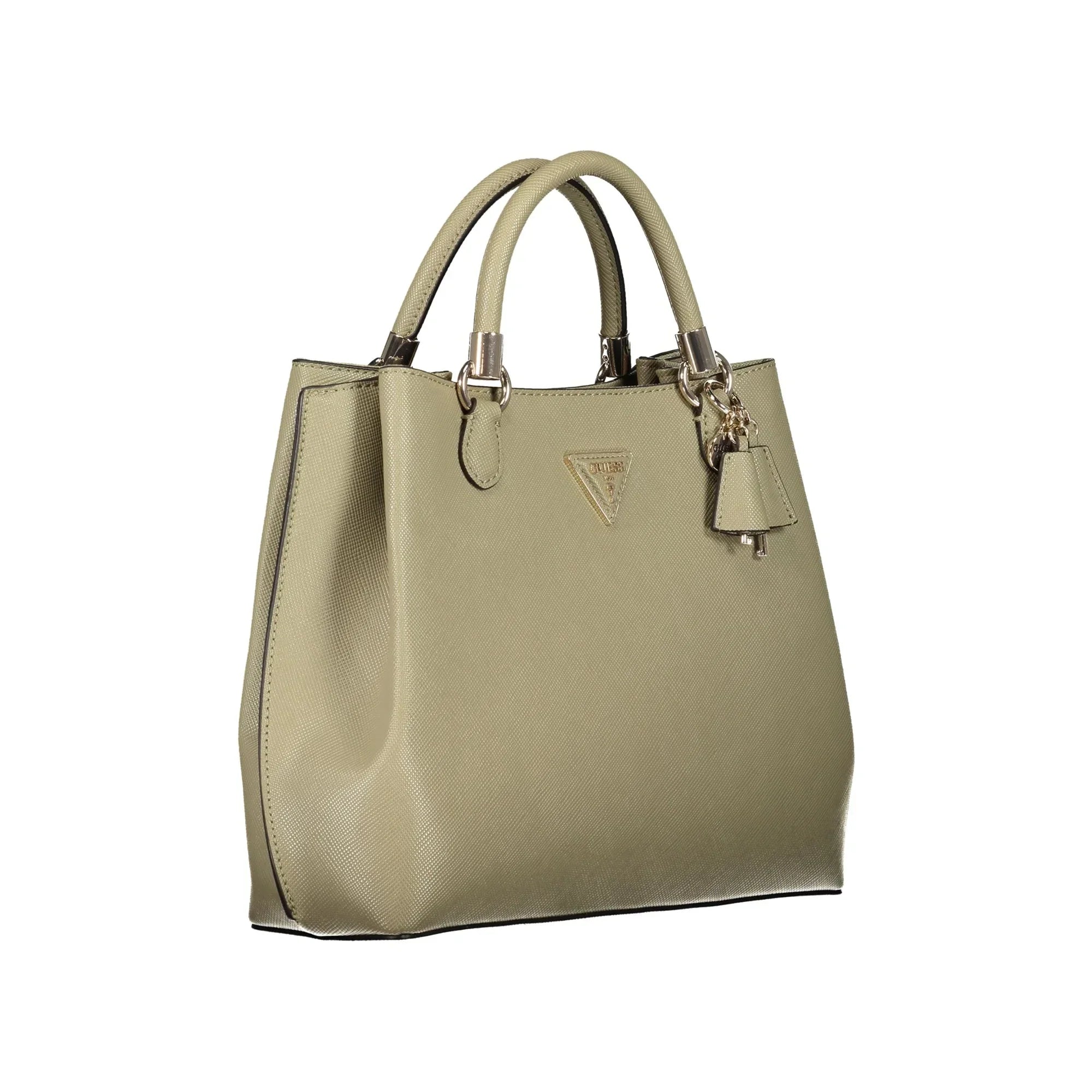 Guess Jeans Borsa Donna Verde Gizele con Tracolla e Doppi Manici