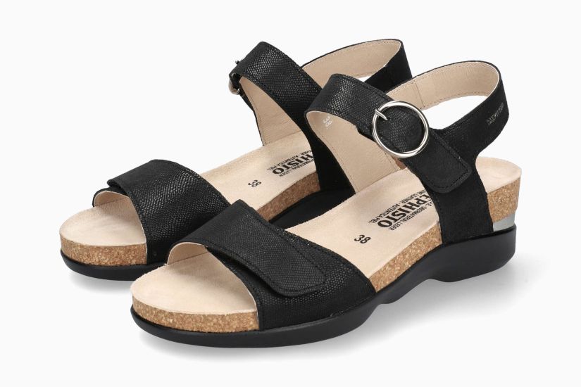 Mephisto Oriana Sandalo Donna – Doppio Strappo, Zeppa Sughero, Ultra Leggero