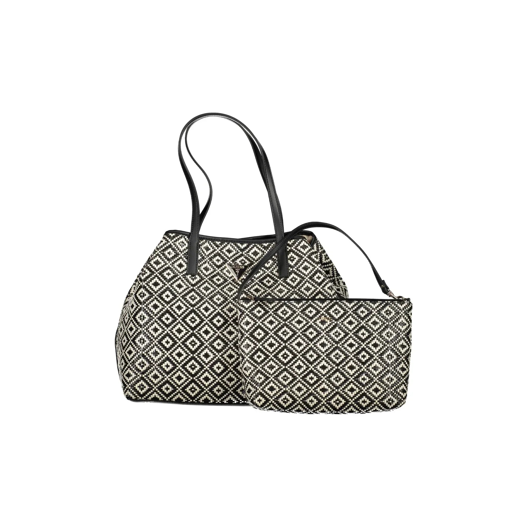GUESS JEANS Borsa Donna Vikky II Nera con Pochette Interna Removibile