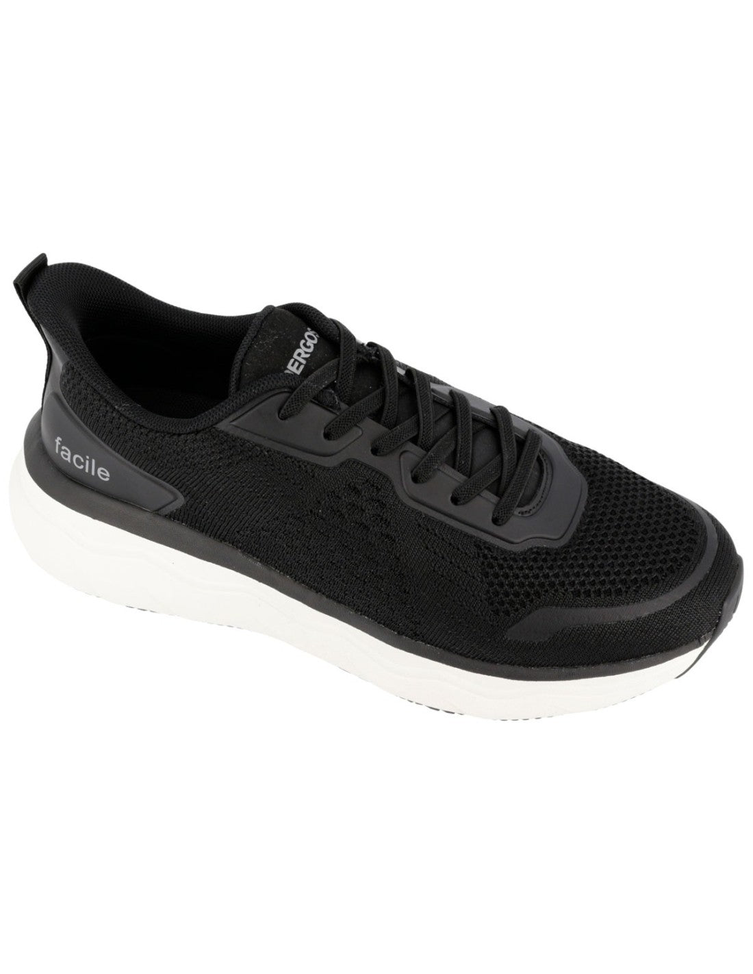 Hergos H3840 – Sneaker Comfort Ultraleggera con Plantare Estraibile | Nero