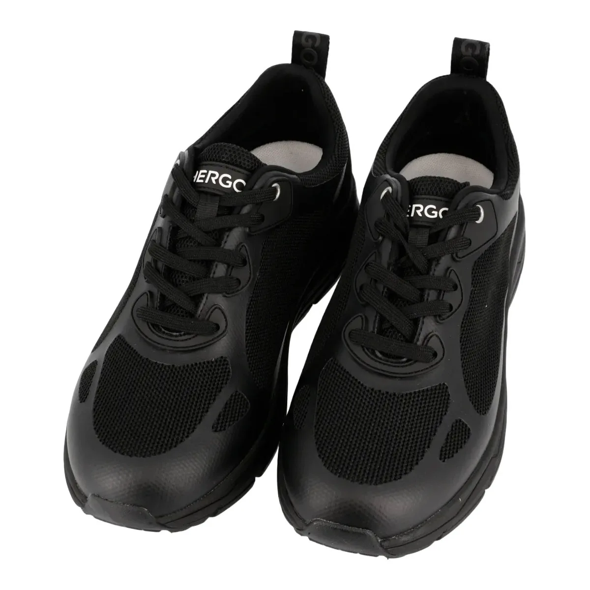 Sneaker Donna Hergos Hong Kong – Ultraleggera Tessuto Nero | Suola Ergonomica