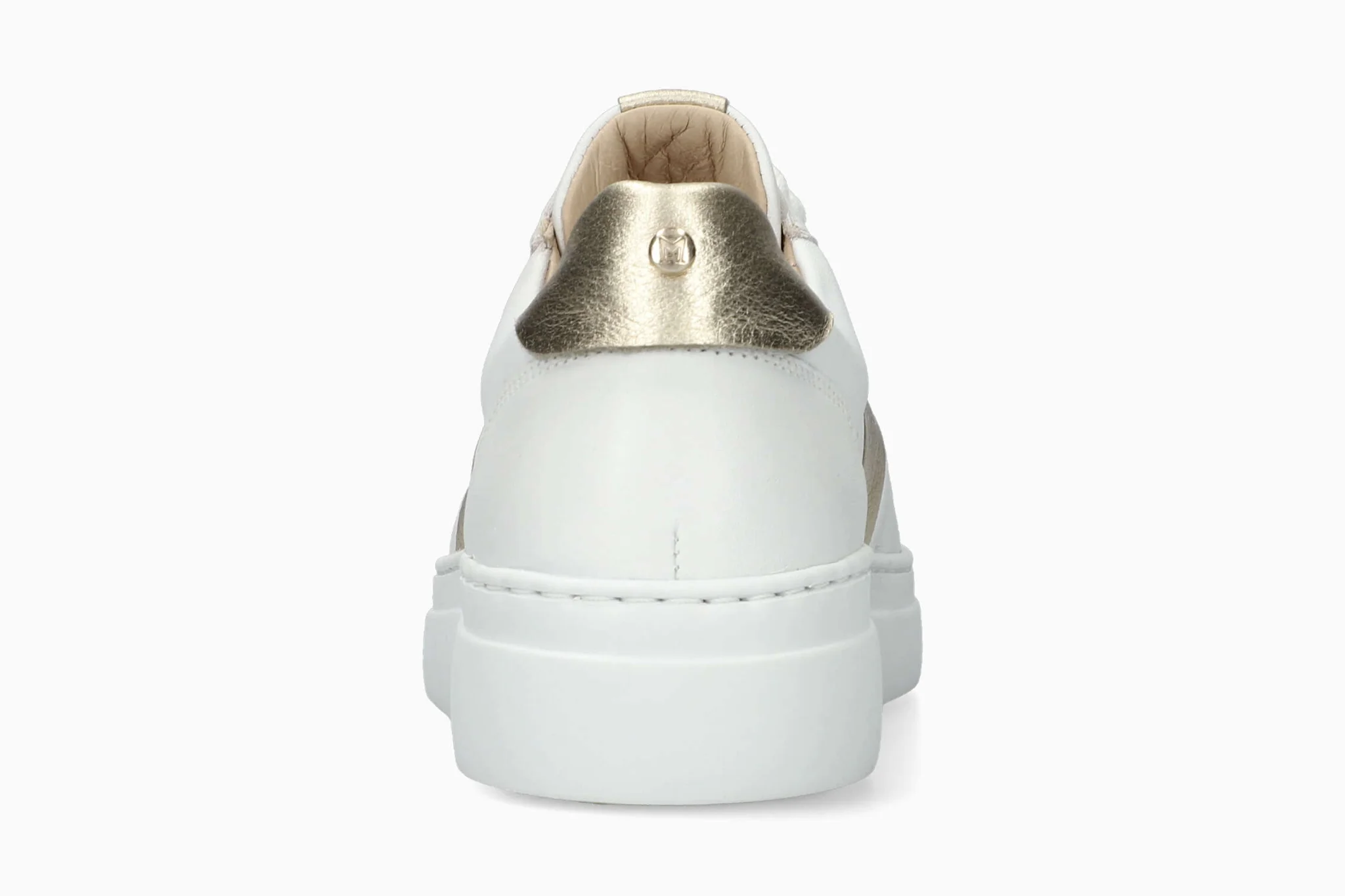 Mephisto Dayana – Sneaker Donna in Pelle Bianca con Dettagli Oro e Plantare Estraibile