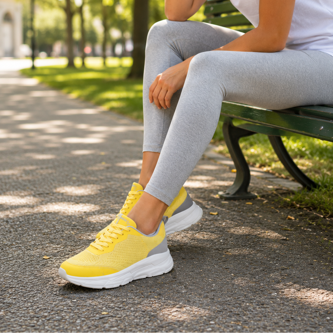 Hergos H3800 – Sneaker Donna Tessuto Tecnico Giallo e Grigio
