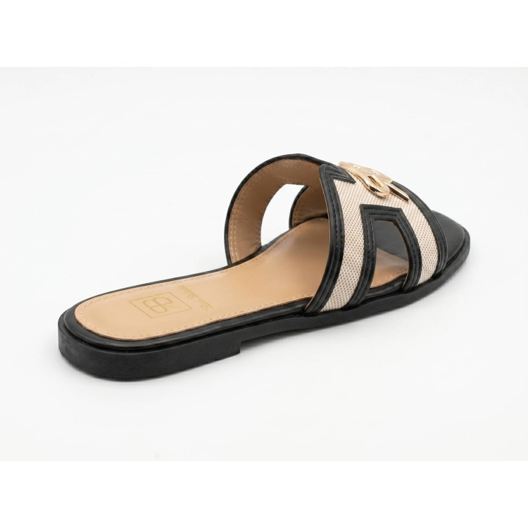 Renato Balestra - Ciabatta Donna Con Fascia Larga Nero
