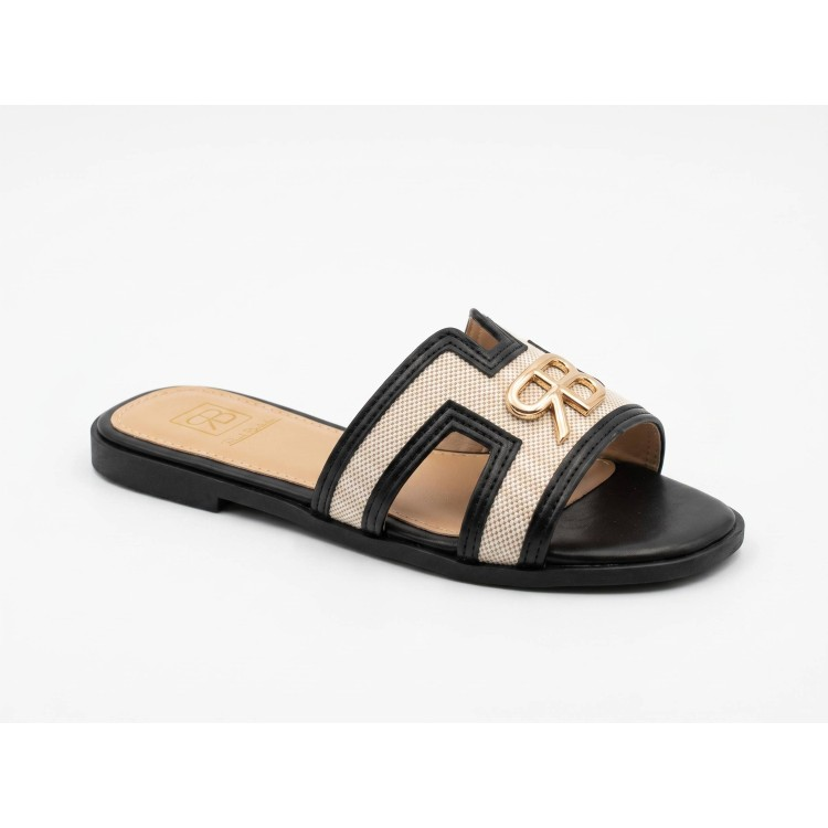 Renato Balestra - Ciabatta Donna Con Fascia Larga Nero