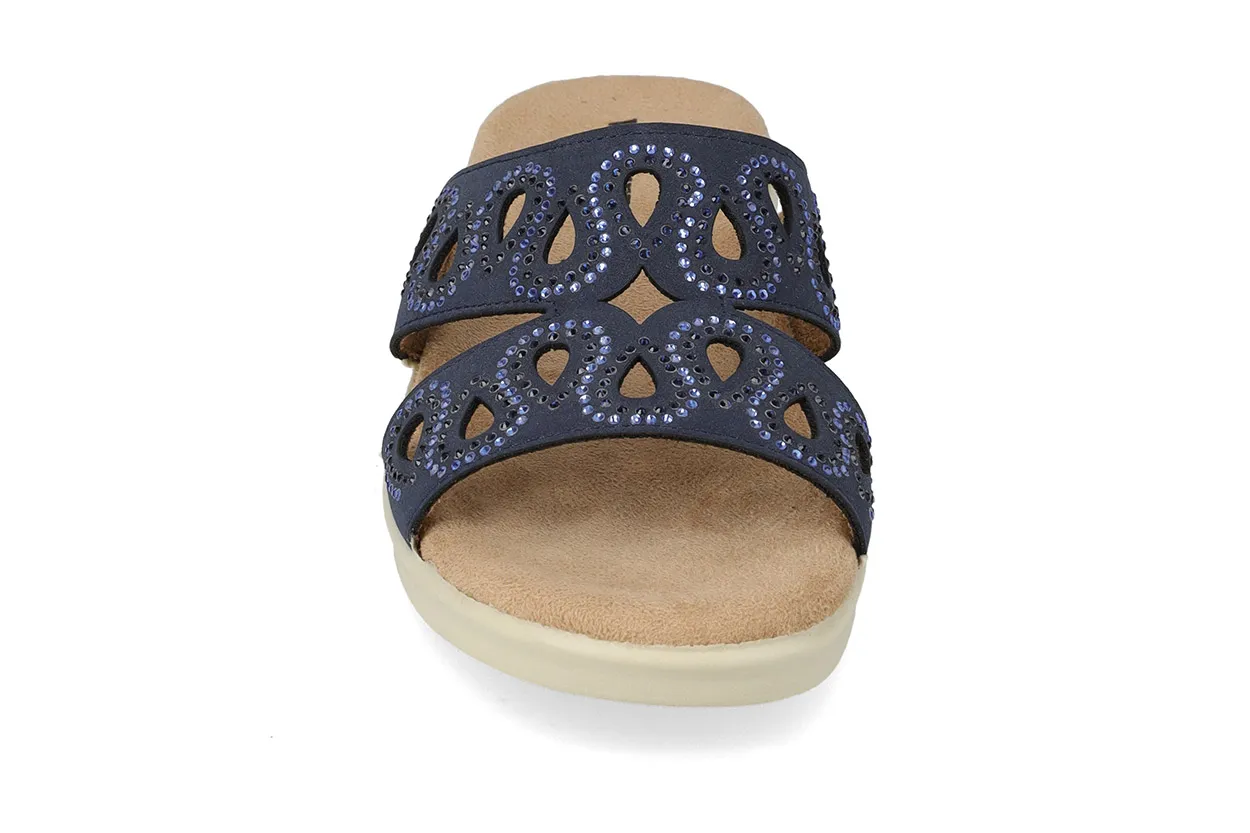 Ciabatta Donna Valleverde – Con Strass 25331 Blu