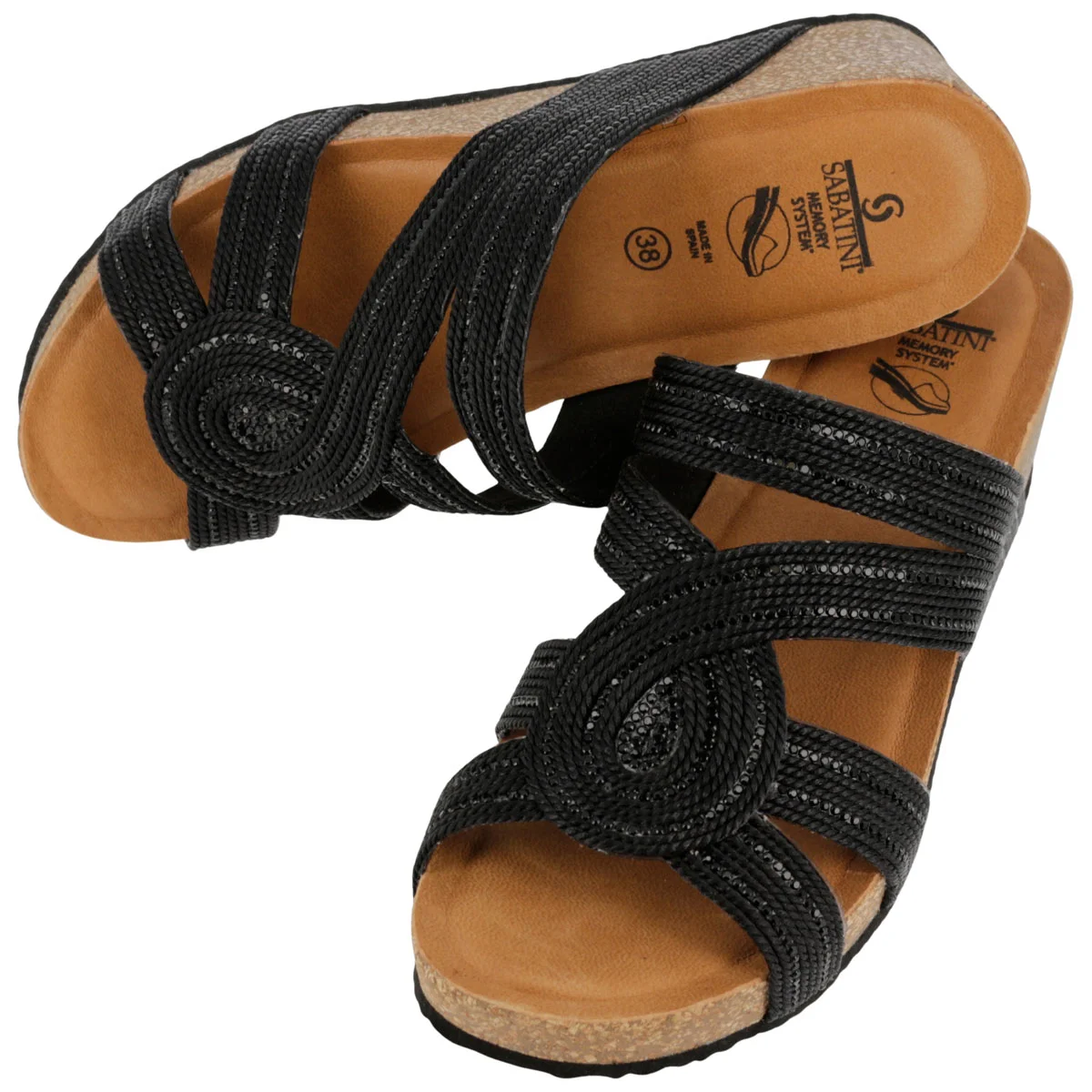 Ciabatte Donna Sabatini Emanuela Memory System —4362 - Bijoux Nero