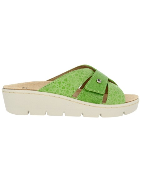 Ciabatta Donna Sabatini Change System con Fasce Incrociate in Pelle – Plantare Estraibile – Pistacchio