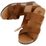 Ciabatta Donna Sabatini Diamond con Strass – Zeppa Sughero e Memory Foam – Bronzo